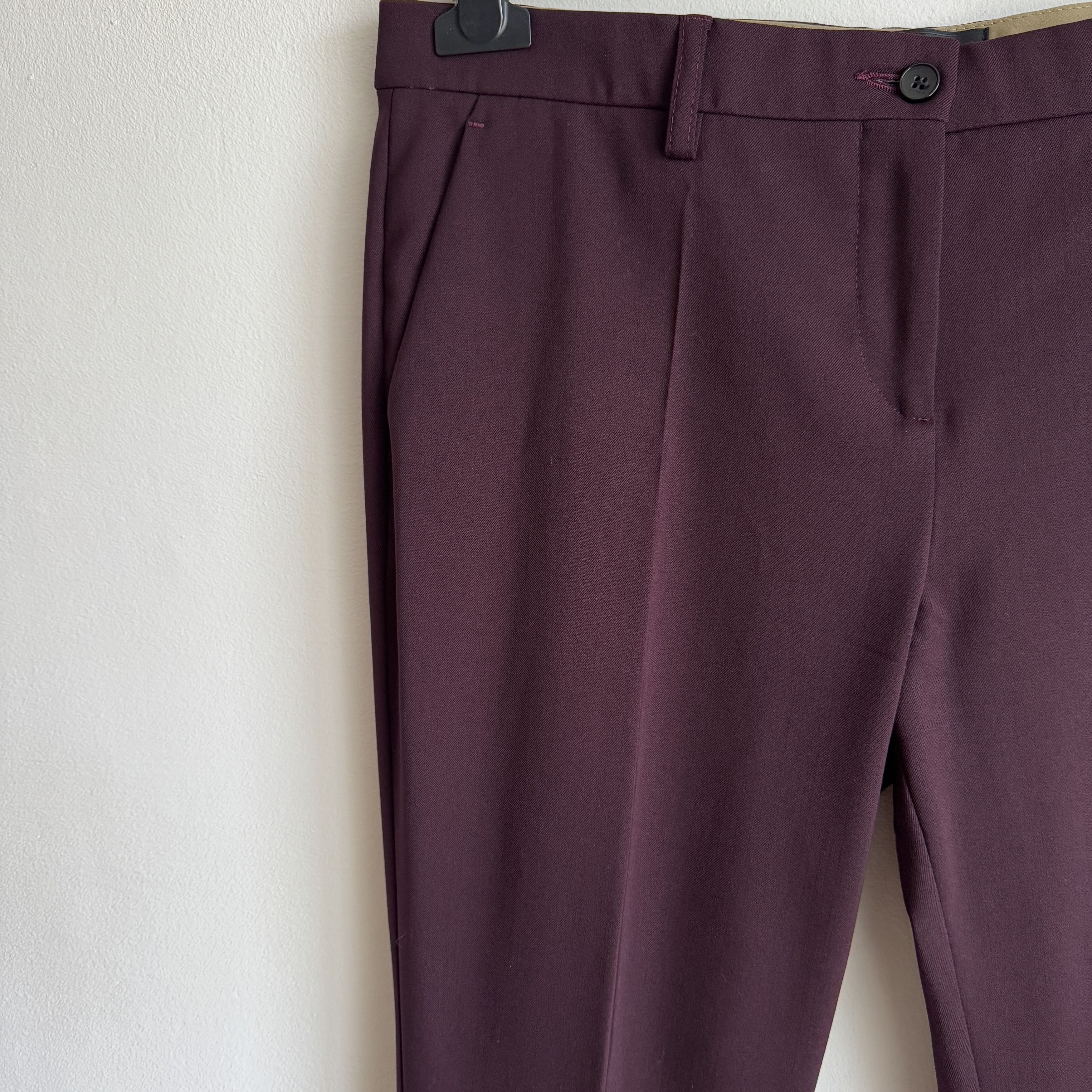 Etro ETRO wool purple pants women's trousers 44 Size 30" / US 8 / IT 44 - 4 Thumbnail