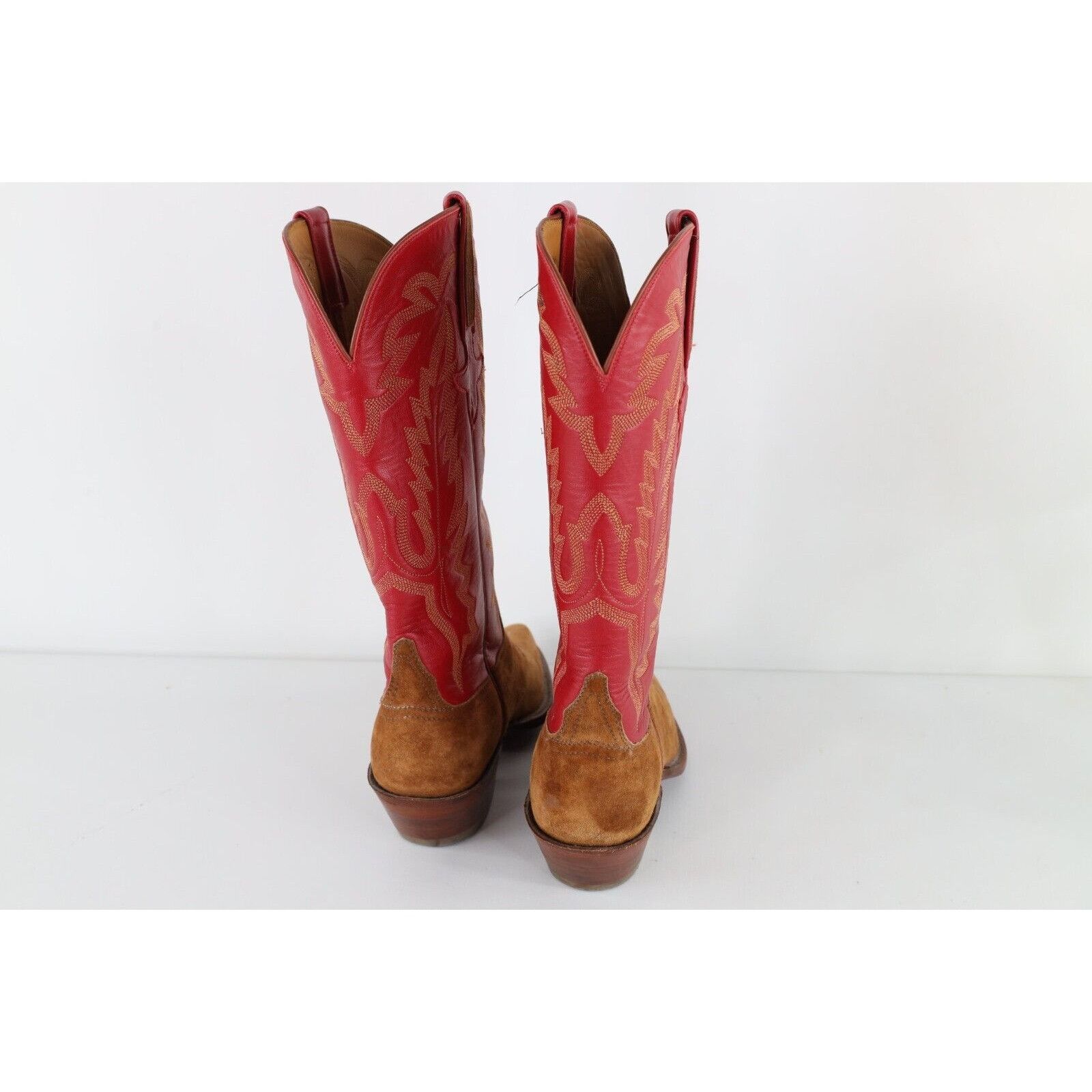Lucchese Lucchese Classics Handmade Tribal Suede Leather Cowboy Boots Size US 5.5 / IT 35.5 - 6 Thumbnail