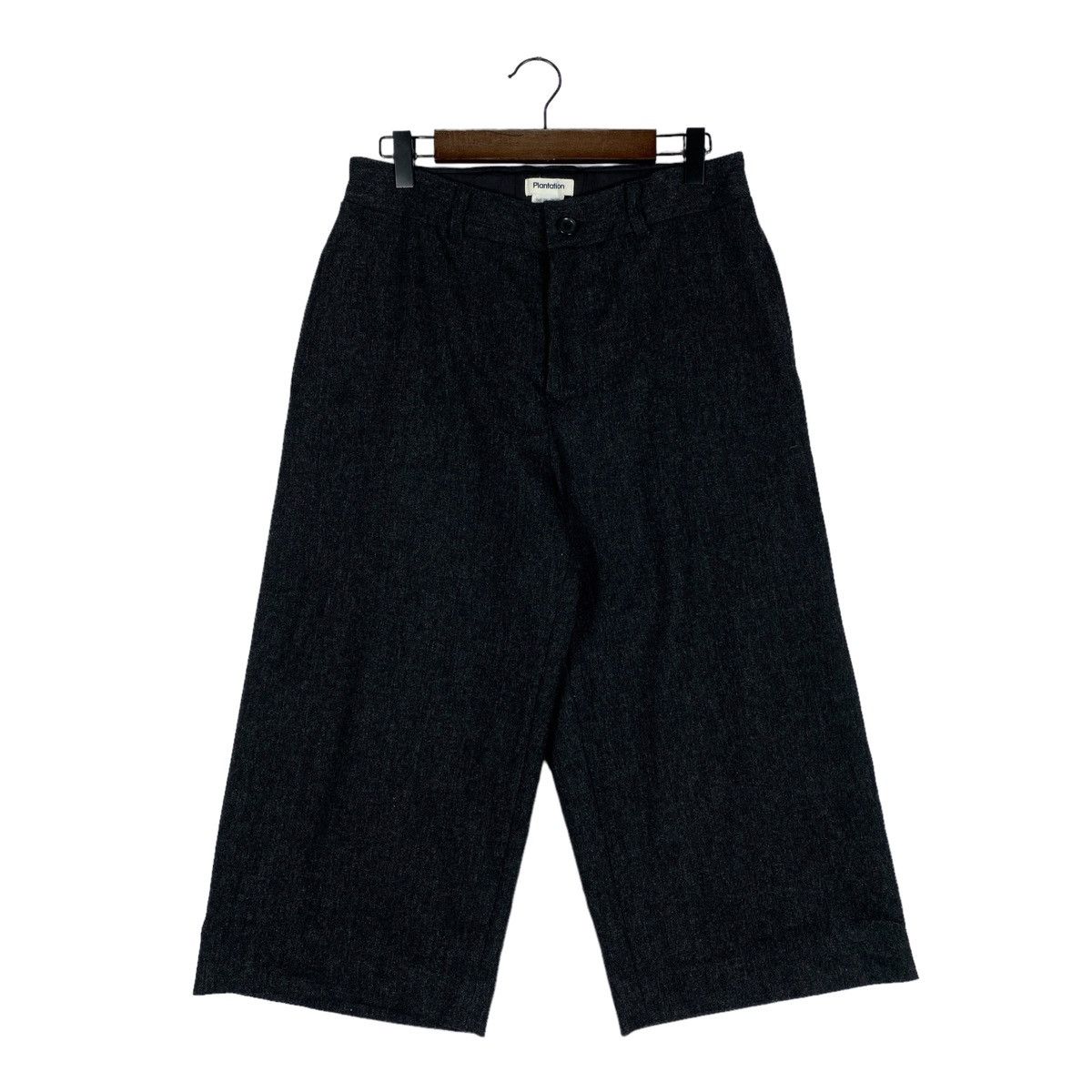 Issey Miyake Plantation Issey Miyake Wool Blend Wide Leg Cropped Pants Size 28" / US 6 / IT 42 - 1 Thumbnail