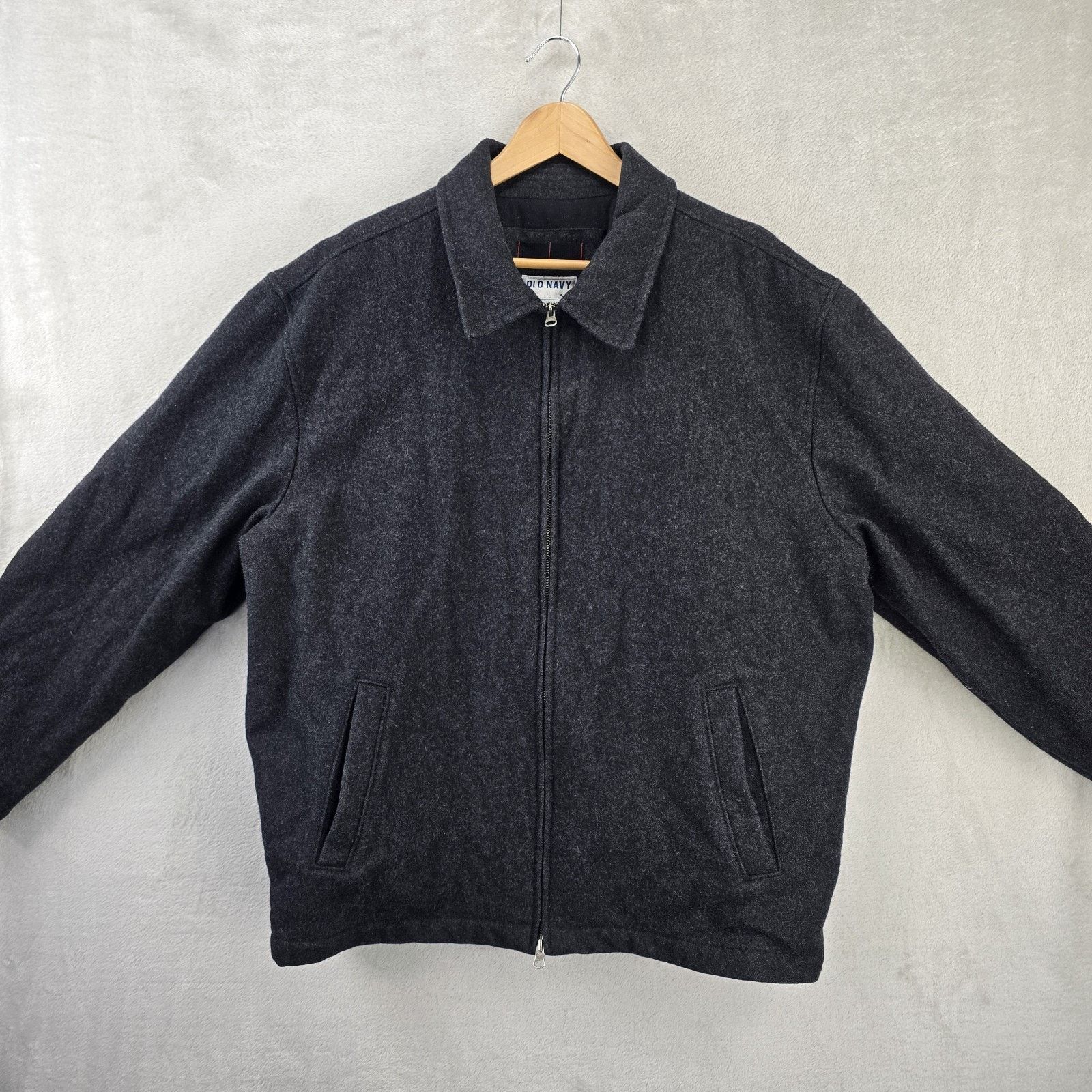Old Navy Old Navy Jacket Mens XXL Wool Blend Zip-Up Cotton Lining Size US XXL / EU 58 / 5 - 2 Thumbnail