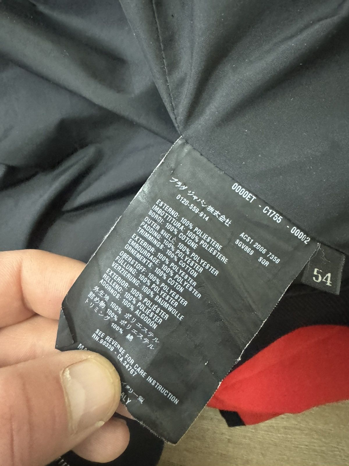 Prada Vintage Prada Sport Archive Linea Rossa Black Nylon Jacket Size US L / EU 52-54 / 3 - 10 Thumbnail