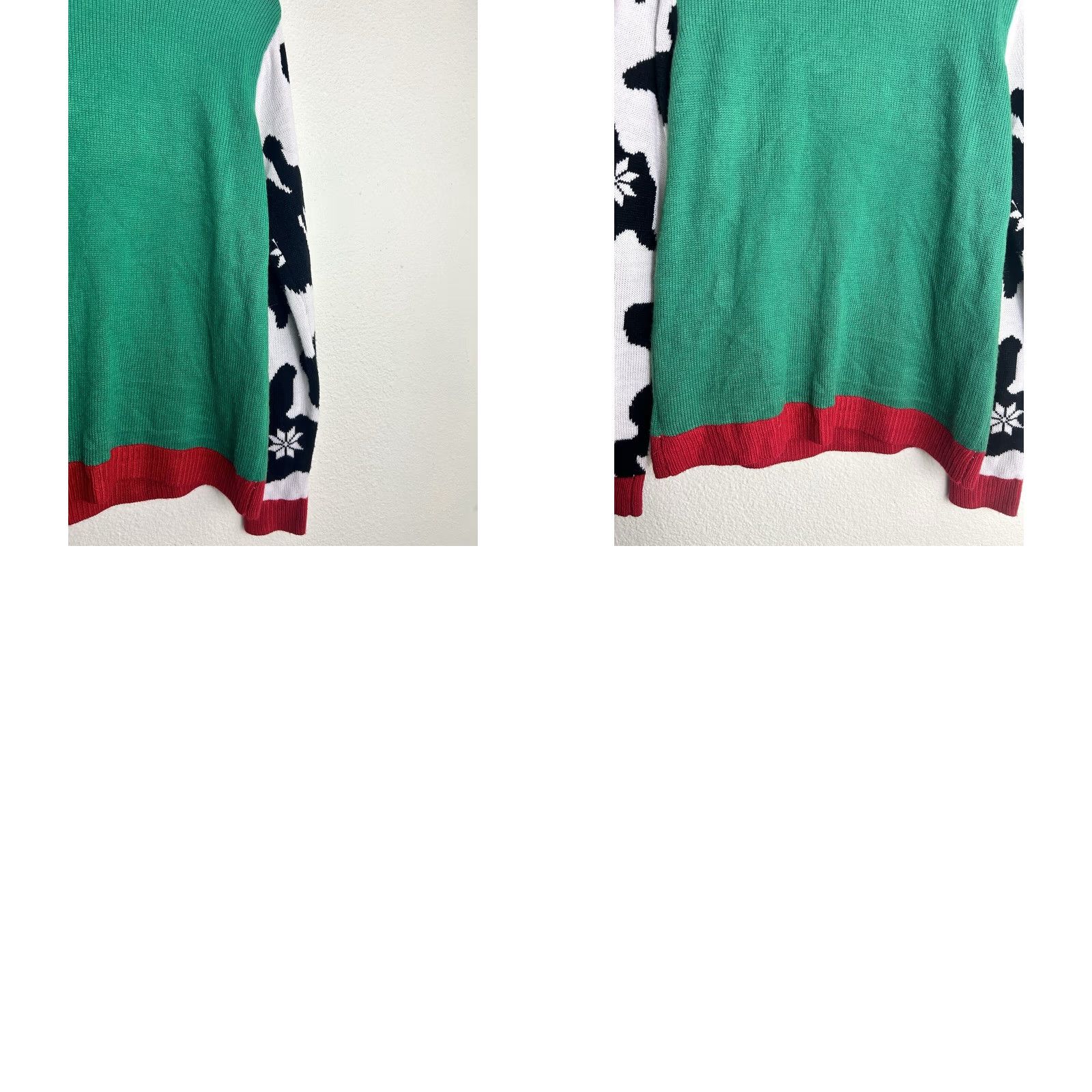 Vintage Jolly Sweaters Mens Medium Green Ugly Christmas Sweater Cow Cowbell Pullover Acrylic Size US M / EU 48-50 / 2 - 9 Thumbnail