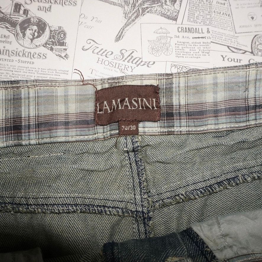 Vintage 30-Vintage Y2K LAMASINI faded baggy wide leg 00s denim jeans Size US 30 / EU 46 - 2 Thumbnail