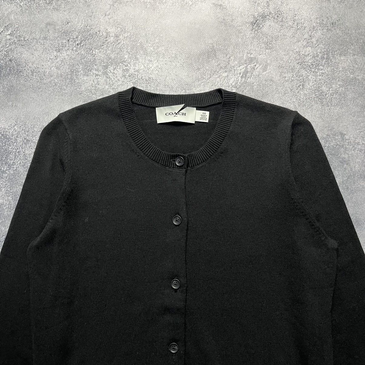 Coach Coach Black Cardigan Sweater Streetwear Luxury Designer Size XXS / US 00 / IT 34 - 2 Thumbnail