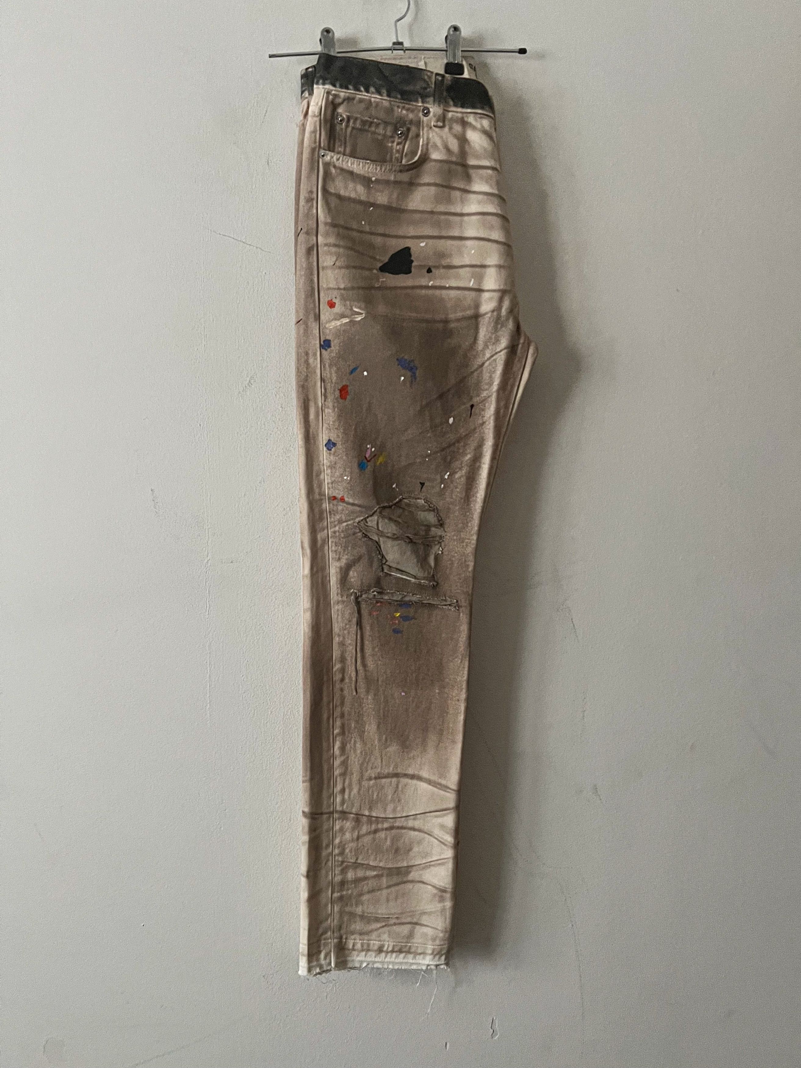 Gallery Dept. Hollywood BLV 5001 Paint-Splattered Distressed Jeans Size US 32 / EU 48 - 4 Thumbnail