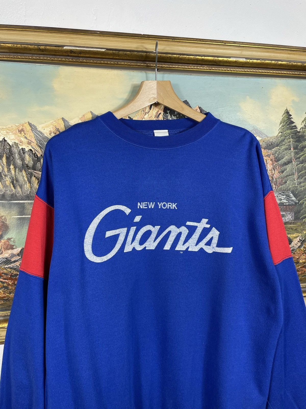 NFL × Vintage NFL Vintage 80s Giants New York Crewneck Sweatshirt Baseball Size US L / EU 52-54 / 3 - 4 Thumbnail