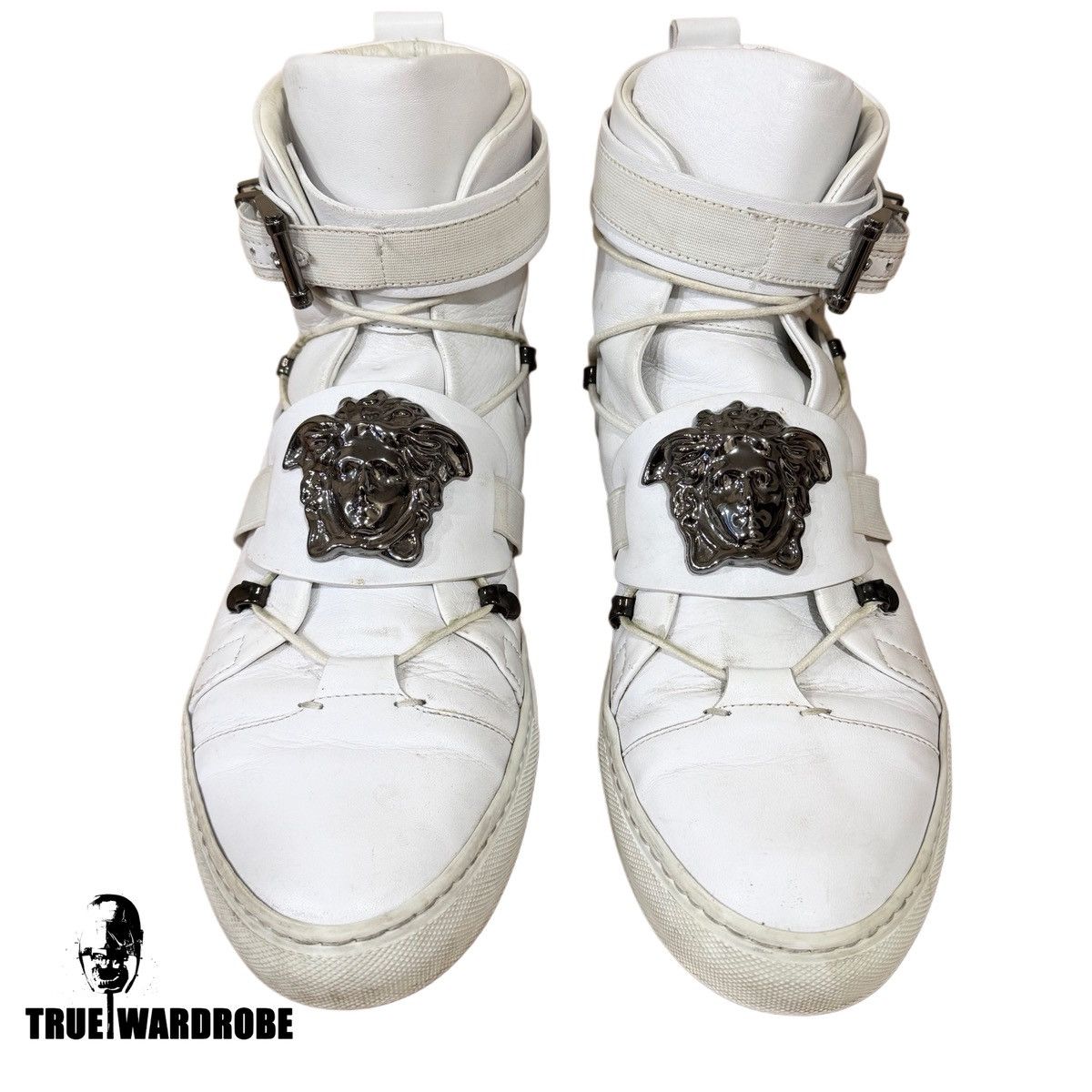 Versace 2015 Versace Palazzo Medusa Buckle Strap High Top White Size US 9 / EU 42 - 2 Thumbnail