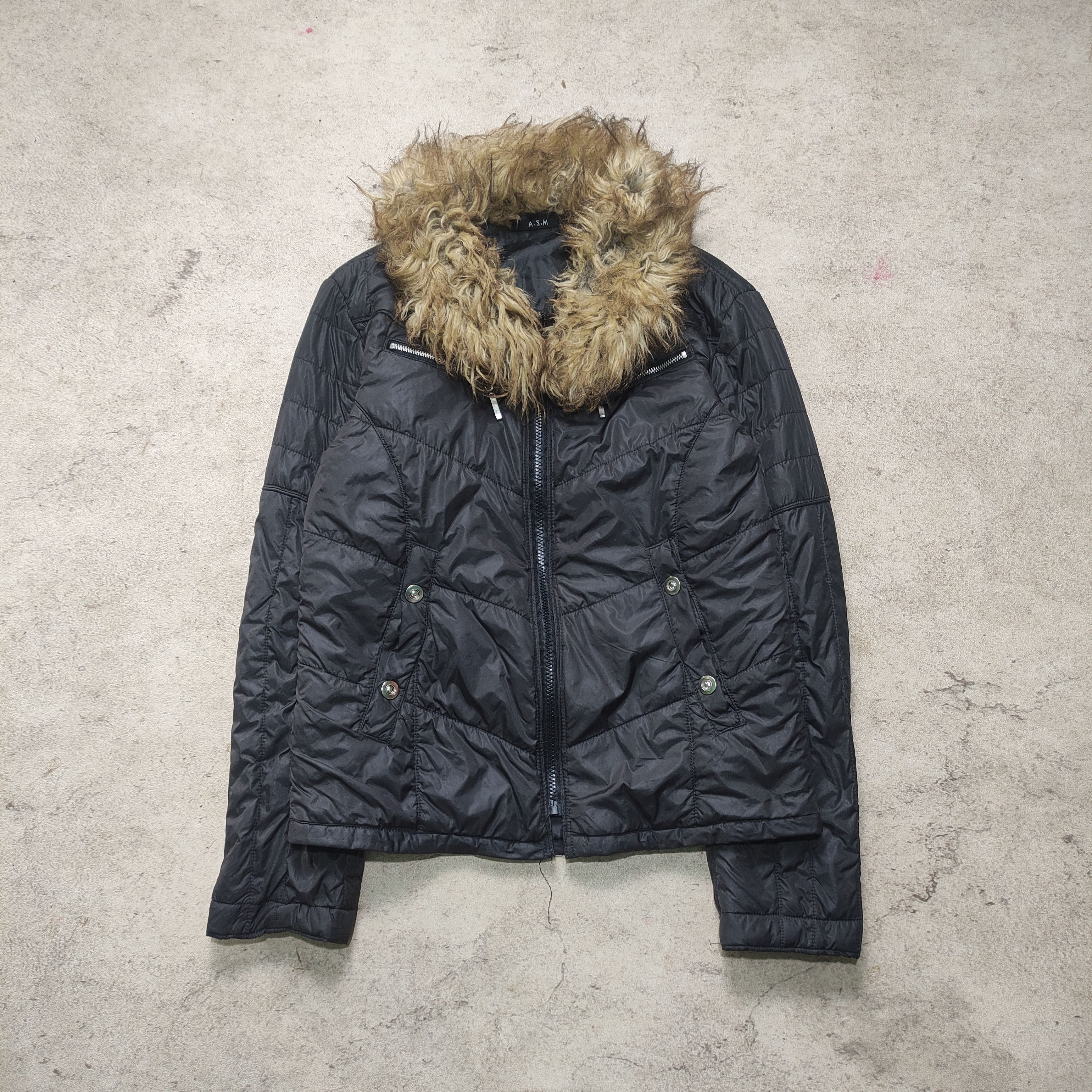 Japanese Brand A.S.M Bikers Fur Jacket – Vkei 2000s Japanese Brand Size US M / EU 48-50 / 2 - 2 Thumbnail