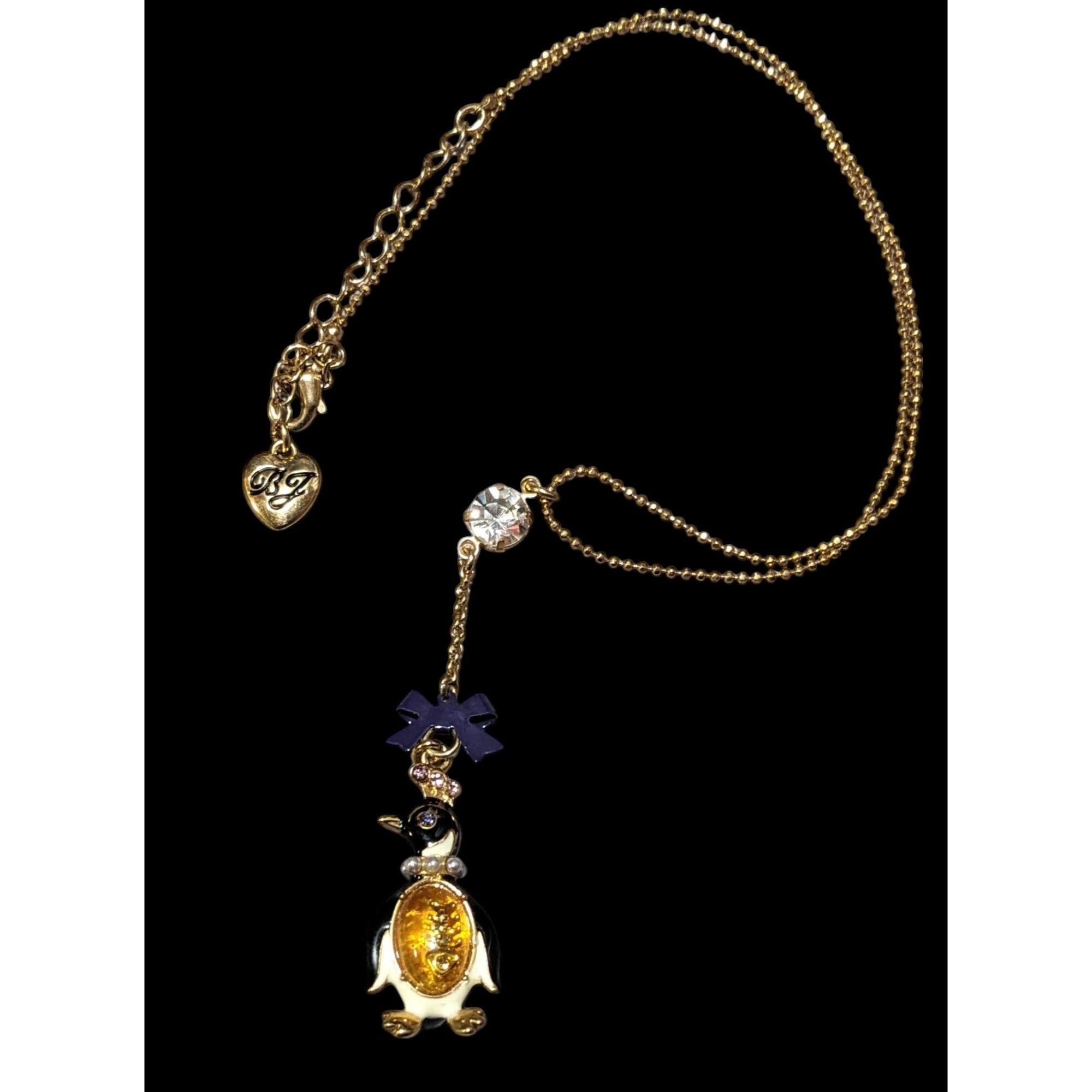 Betsey Johnson Betsey Johnson Faux Pearl Rhinestone Fish Bone Belly Penguin Size ONE SIZE - 3 Thumbnail