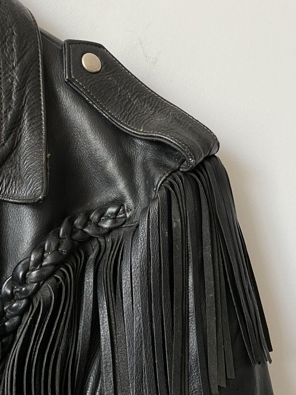 Leather Rare Chesterfield Aprilla Biker Leather Jacket Trims 80s 90s Size US M / EU 48-50 / 2 - 7 Thumbnail