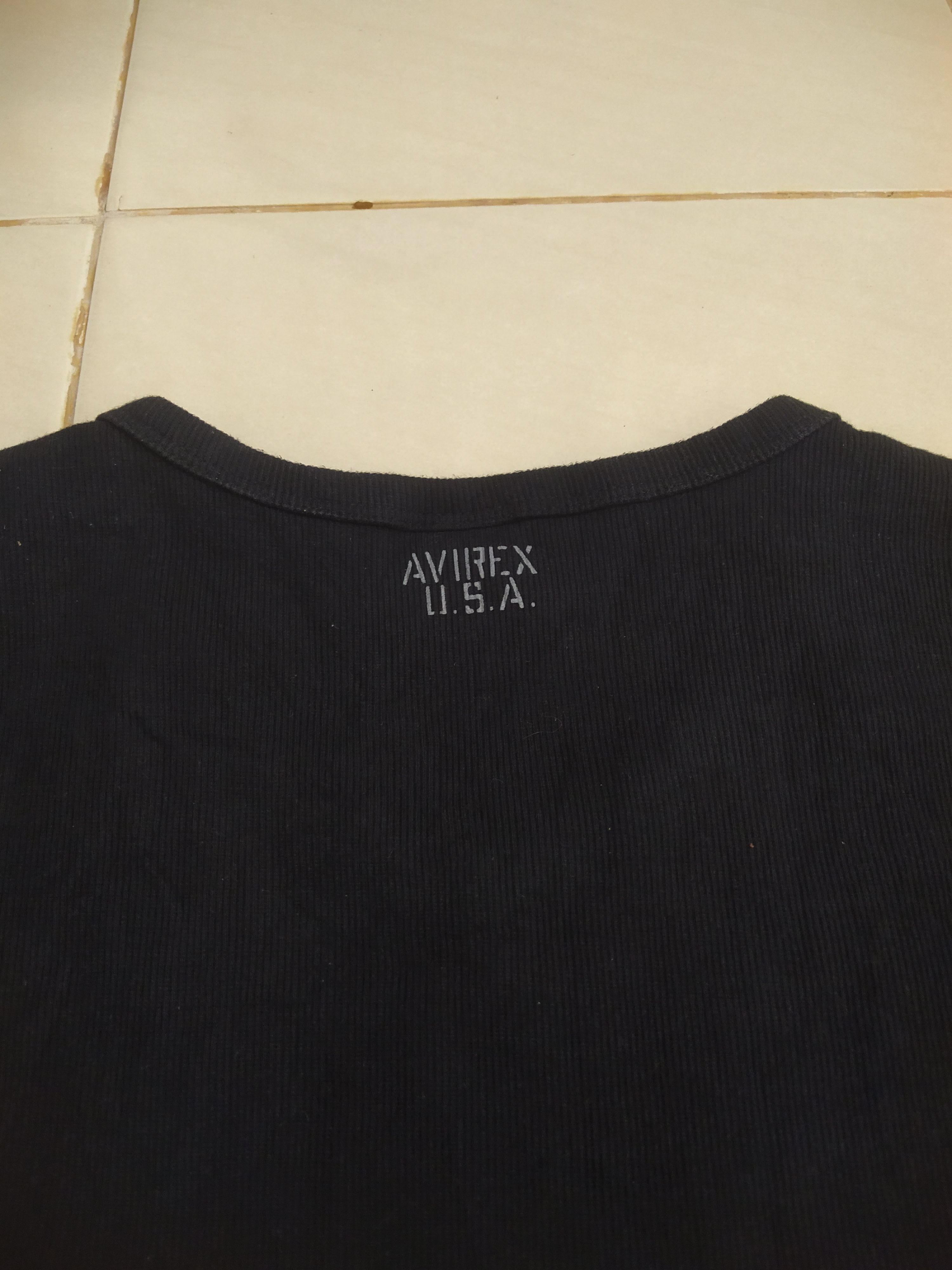 Avirex Avirex Japan "Daily Wear" Ribbed V-Neck Tee Size US XL / EU 56 / 4 - 3 Thumbnail
