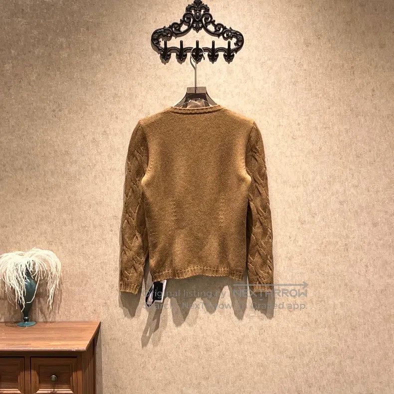 Loro Piana Loro Piana Camel Round Neck Wool Knit Sweater Size M / US 6-8 / IT 42-44 - 2 Thumbnail