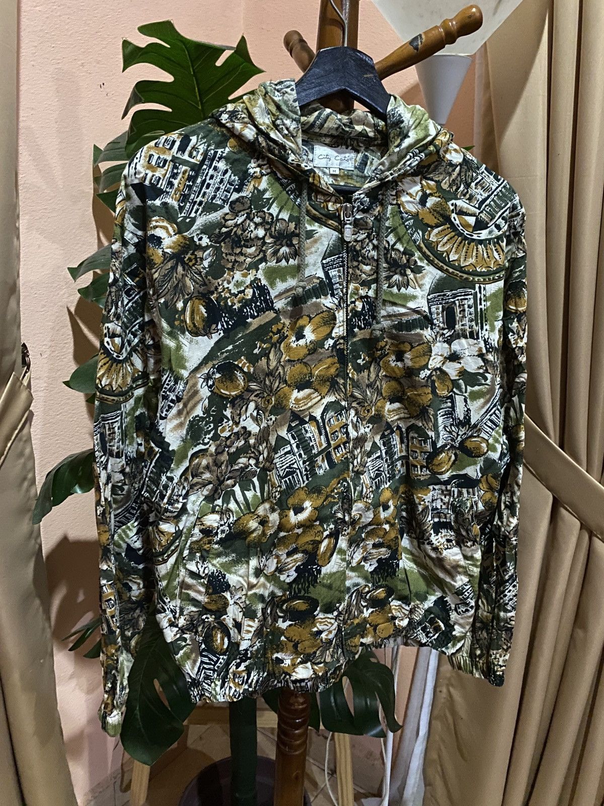 Japanese Brand Vintage City Cat’s Japan Printed Zip Hoodie 90s Unisex Size US M / EU 48-50 / 2 - 5 Thumbnail