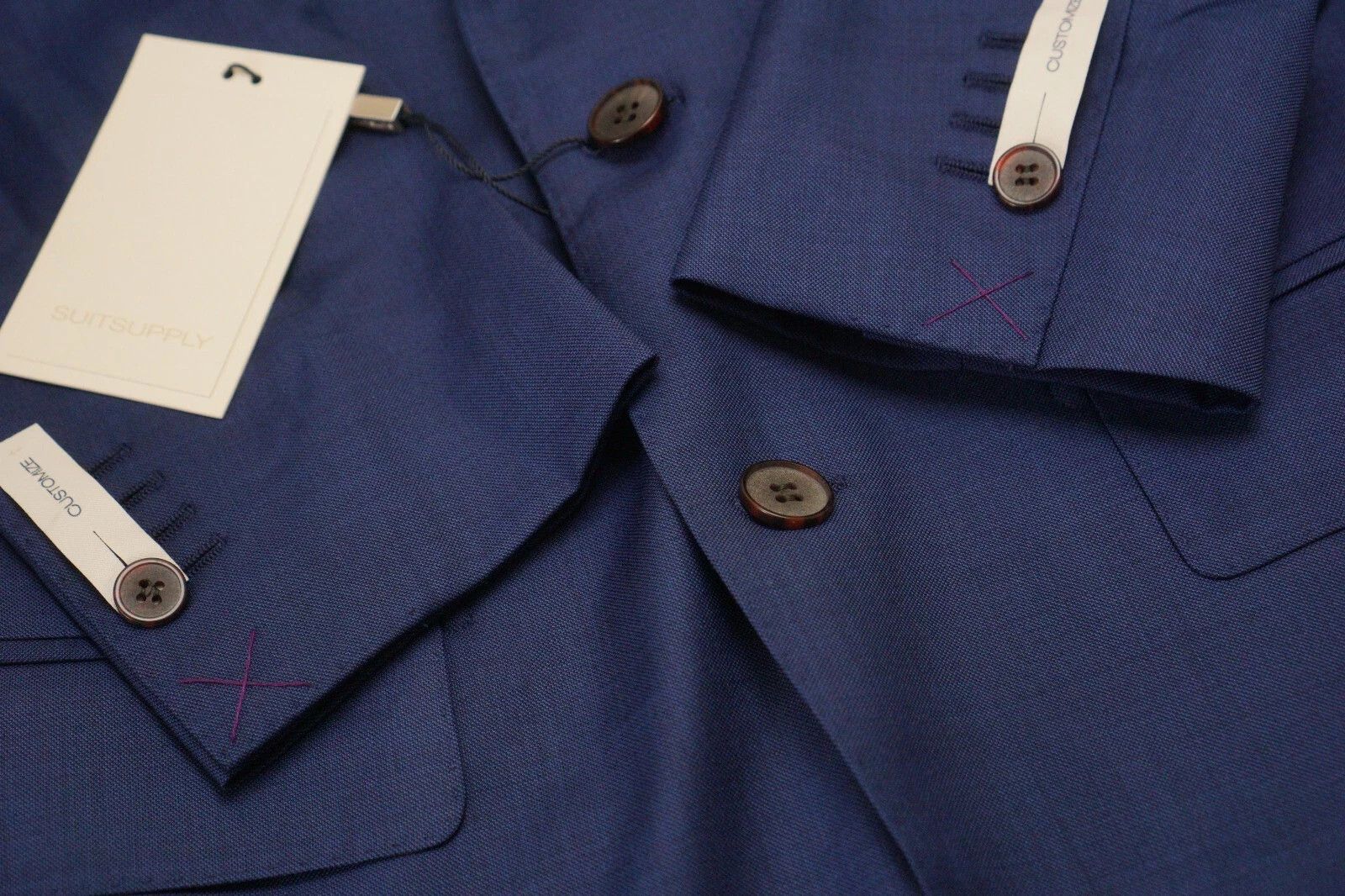Suitsupply Men Suitsupply Suit Lazio Single Breasted Blue Wool US34 Size 34R - 5 Thumbnail