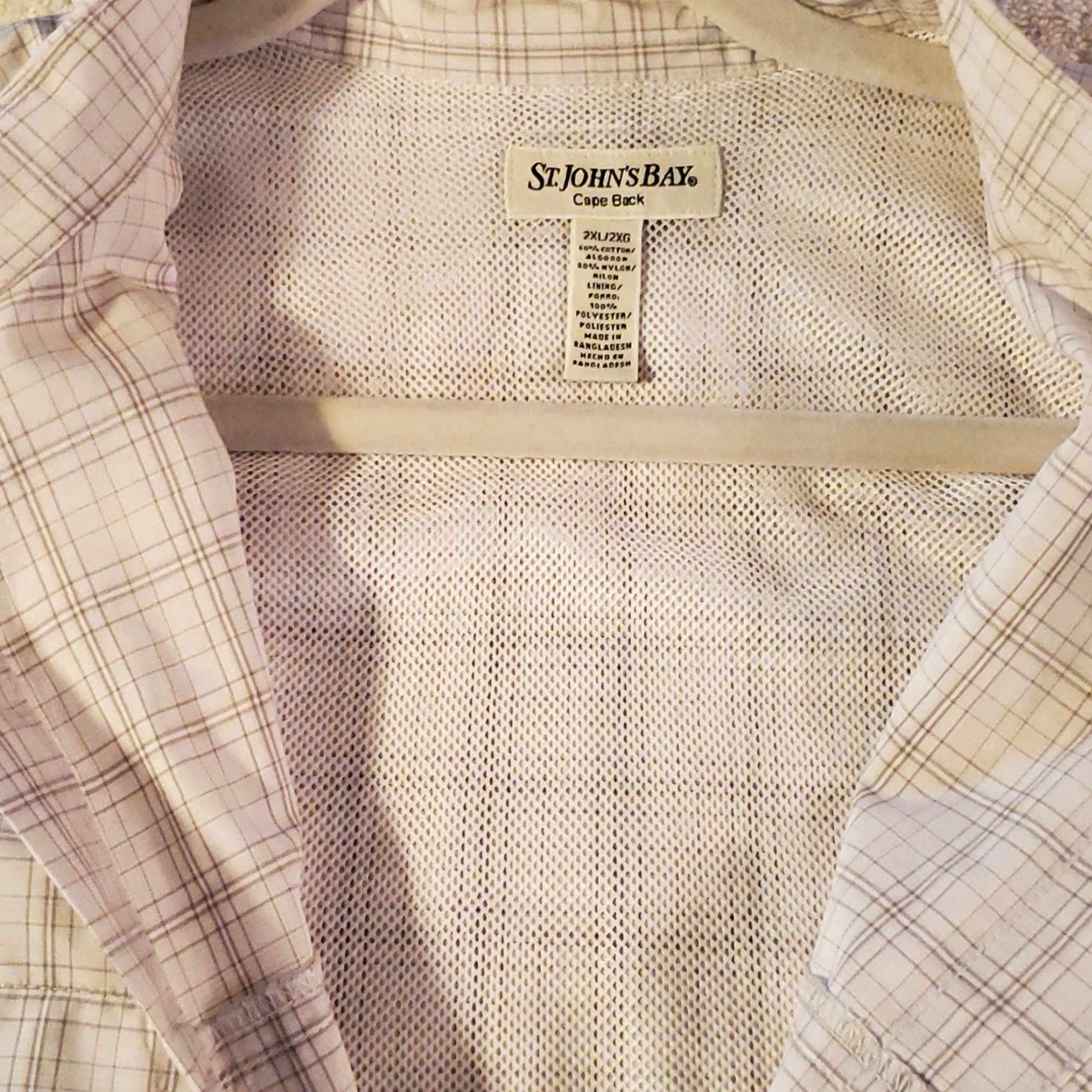 Vintage ST JOHNS BAY Cape Back Shirt Mens 2XL 2XG Plaid Short Sleeve Button Size US XXL / EU 58 / 5 - 6 Thumbnail