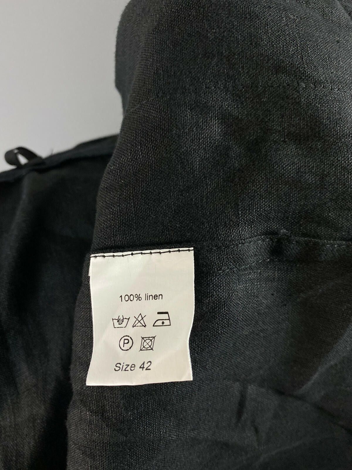 JOHN LAWRENCE SULLIVAN SULU Kerstin Bernecker Black Linen Trapeze Jacket Size 42 Size M / US 6-8 / IT 42-44 - 10 Thumbnail