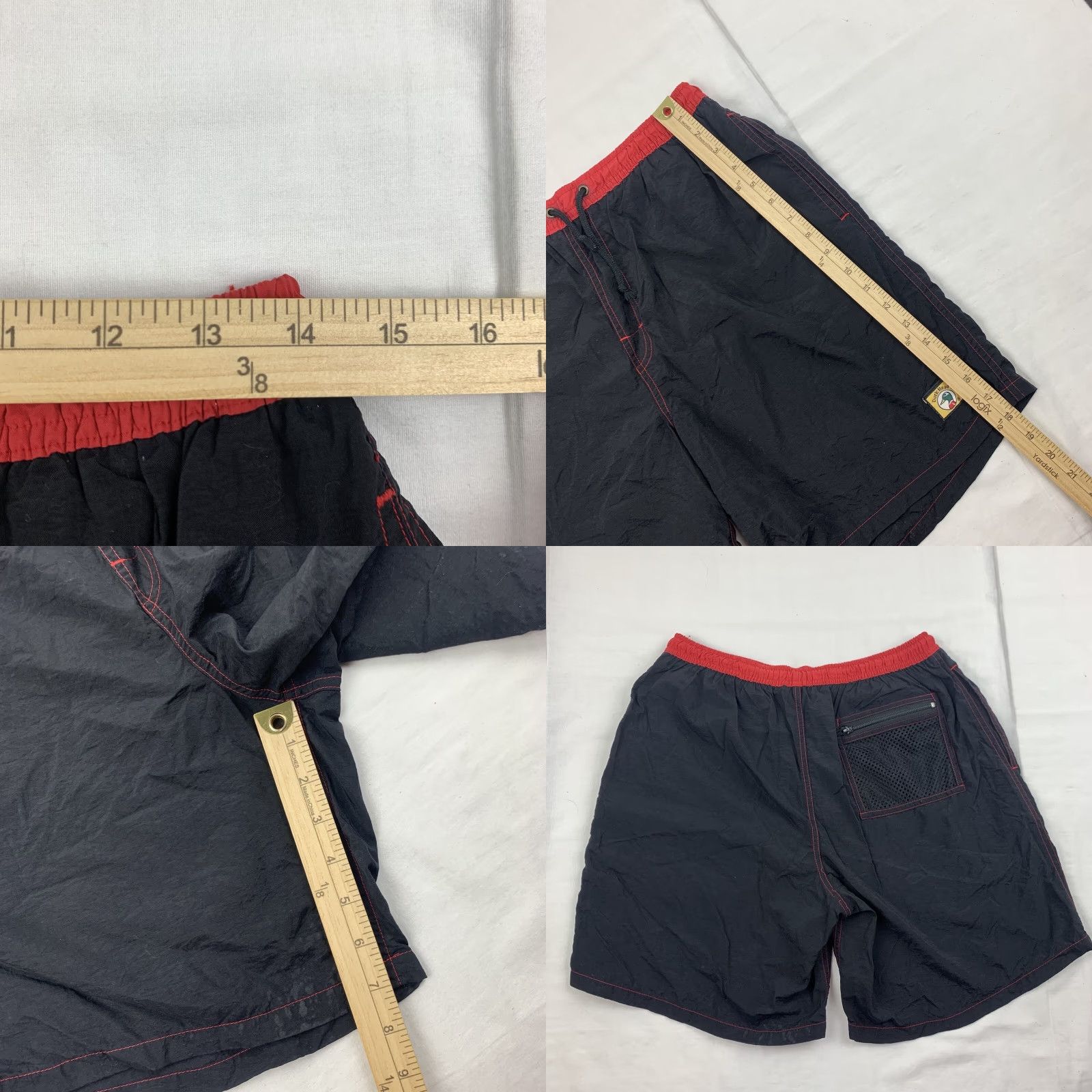 Vintage Vintage Duck Head Swim Trunks Adult Medium Black Shorts Swimsuit Drawstring 90s Size US 31 - 8 Thumbnail
