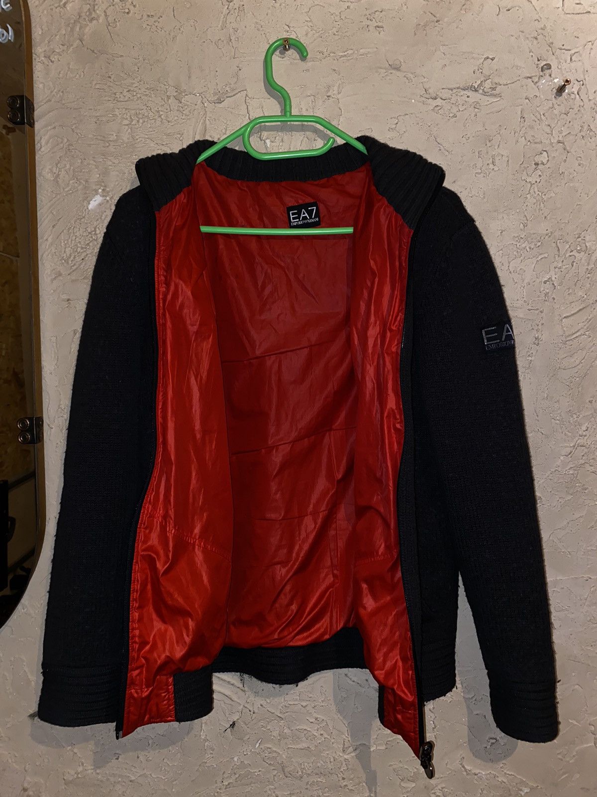 Armani × Emporio Armani Armani High-Neck Zip Bomber Jacket Coat Big logo EA7 Size US M / EU 48-50 / 2 - 2 Thumbnail
