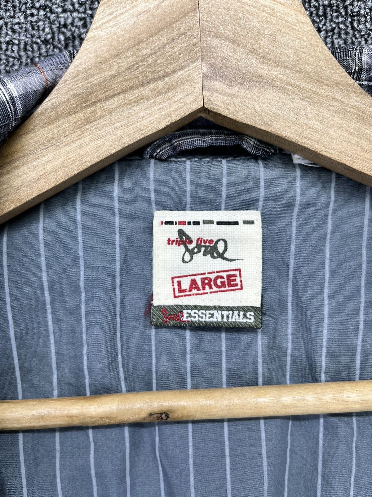Japanese Brand Vintage Triple Five Soul Essentials Shadow Plaid Rare Jacket Size L / US 10 / IT 46 - 8 Thumbnail