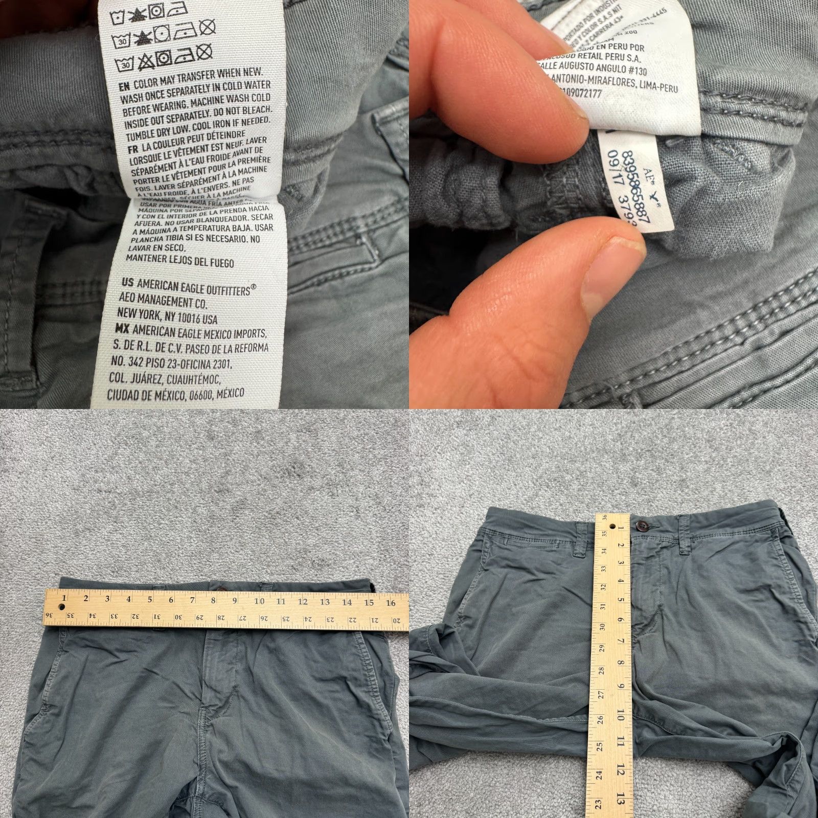 American Eagle Outfitters VINTAGE American Eagle Outfitters Slim Fit Pants Men 30x29 Gray Casual Chino Size US 30 / EU 46 - 8 Thumbnail