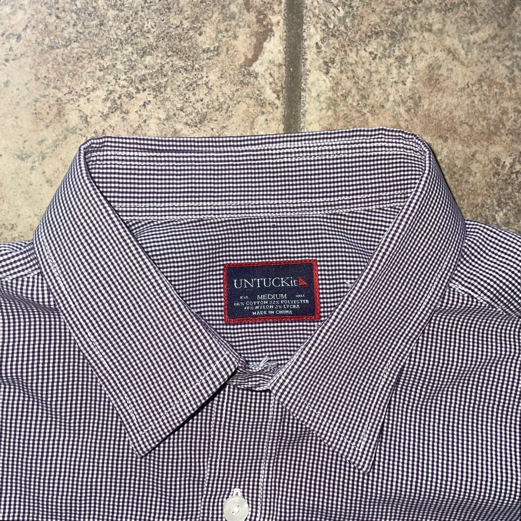 UNTUCKit UNTUCKit Shirt Long Sleeve Button-Up Men’s Size M Purple Adult Men Size US M / EU 48-50 / 2 - 2 Thumbnail