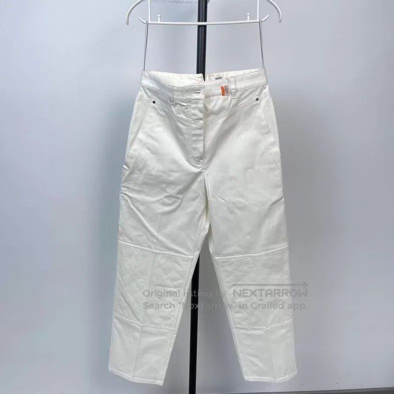 Hermes Hermes White Trousers Size 25" / US 0 / IT 36 - 1 Thumbnail