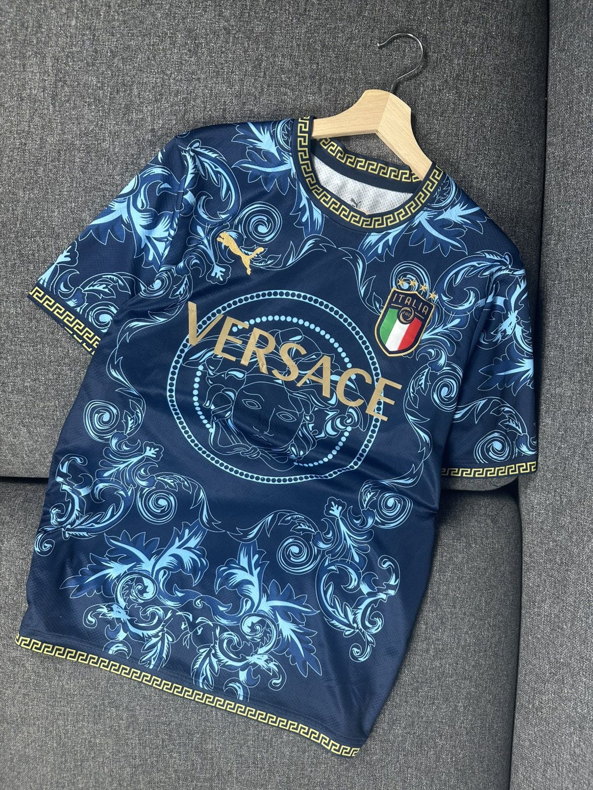 Puma × Versace Puma Versace Italy Concept Soccer Jersey | Grailed