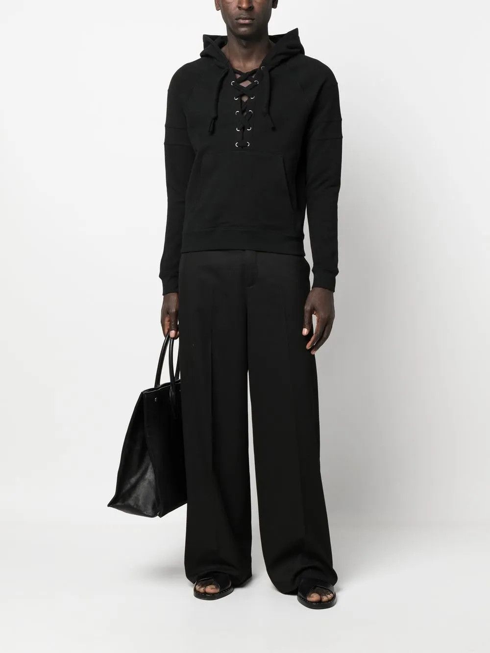 Saint Laurent Paris o1y0325 Hoodie in Black Size US L / EU 52-54 / 3 - 5 Thumbnail