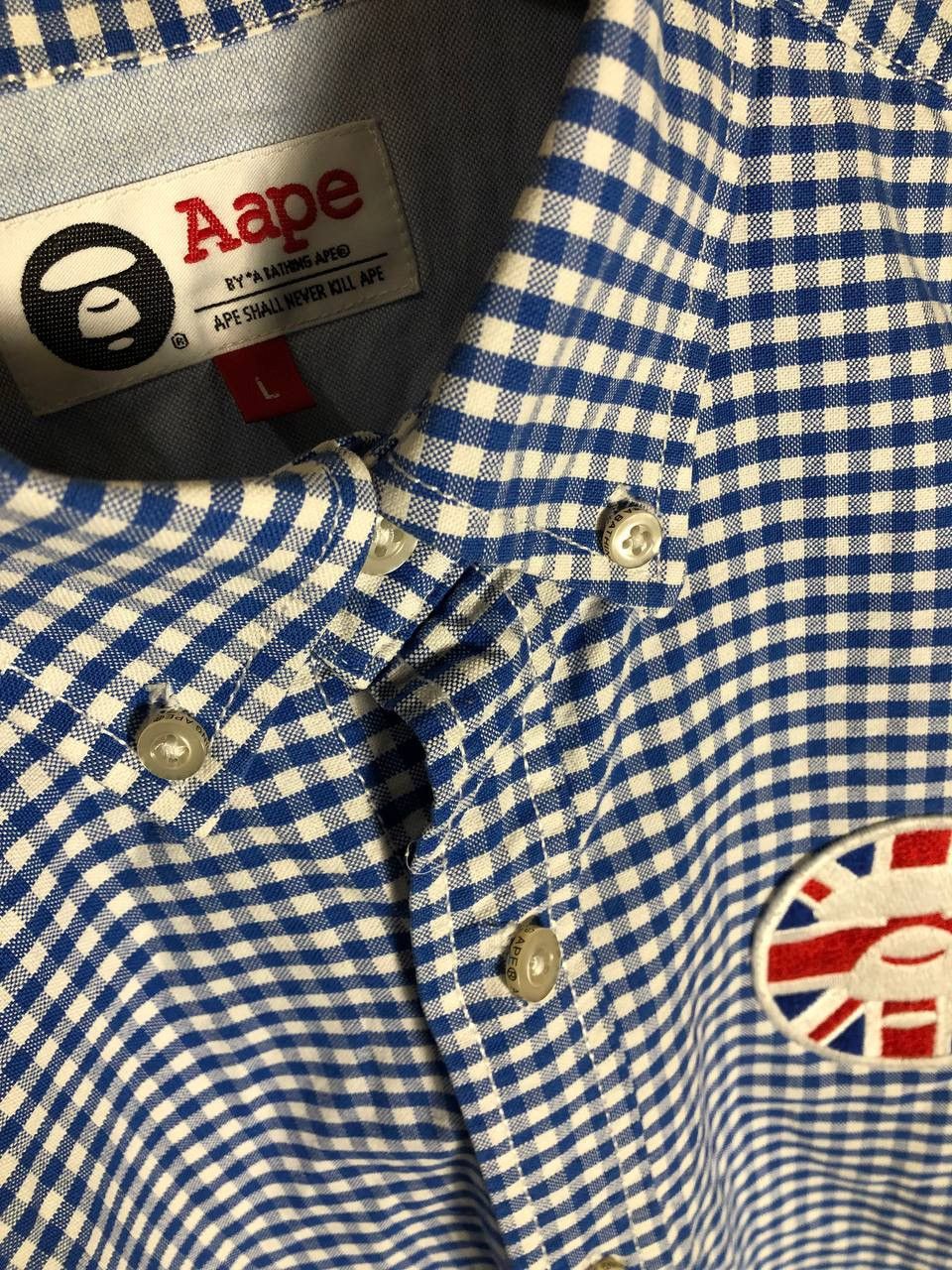 Aape BAPE BY A BATHING APE GREAT BRITAIN DESIGNER SHIRT CASUAL Size US L / EU 52-54 / 3 - 4 Thumbnail