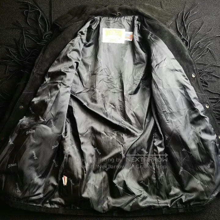 Schott Schott Suede western cowboy fringed leather jacket Size US S / EU 44-46 / 1 - 6 Thumbnail
