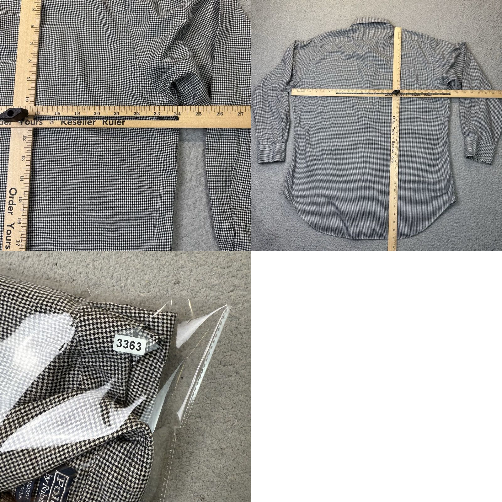 Polo Ralph Lauren VINTAGE Polo Ralph Lauren Shirt Mens 16 32/33 Black Andrew Dress Plaid Cotton Polo Ralph Lauren Shirt Mens 16 32/33 Black Andrew Dress Plaid Cotton Size 42R - 8 Thumbnail
