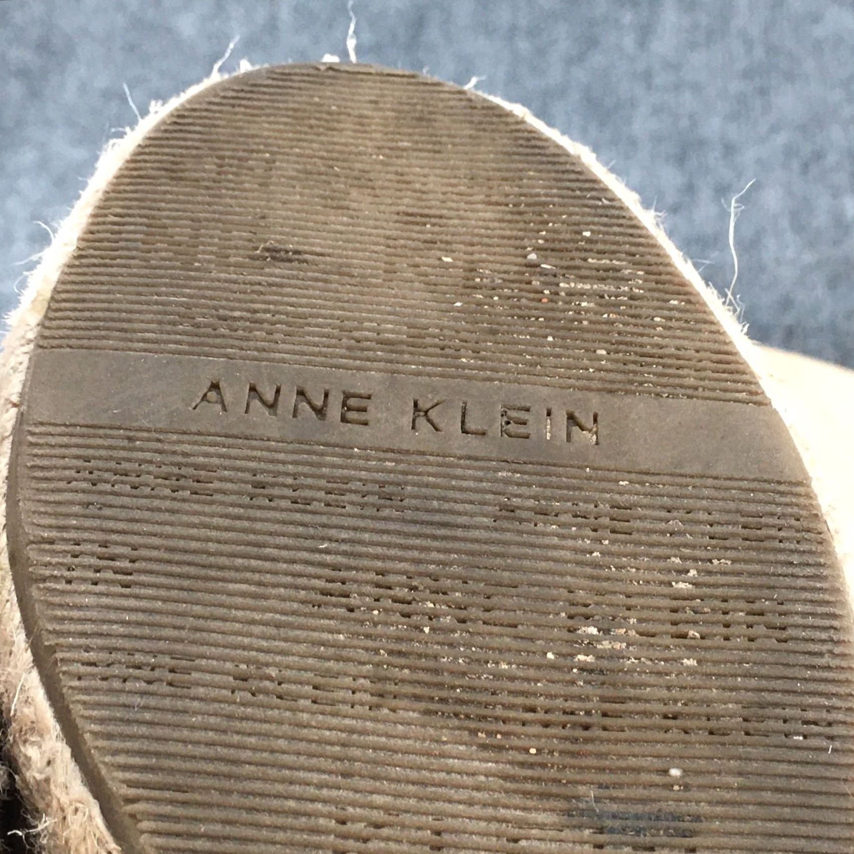 Anne Klein Anne Klein Sandals Womens 8.5 M Akidette Wedge Espadrille Slide Beige Fabric Size US 9 / IT 39 - 5 Thumbnail