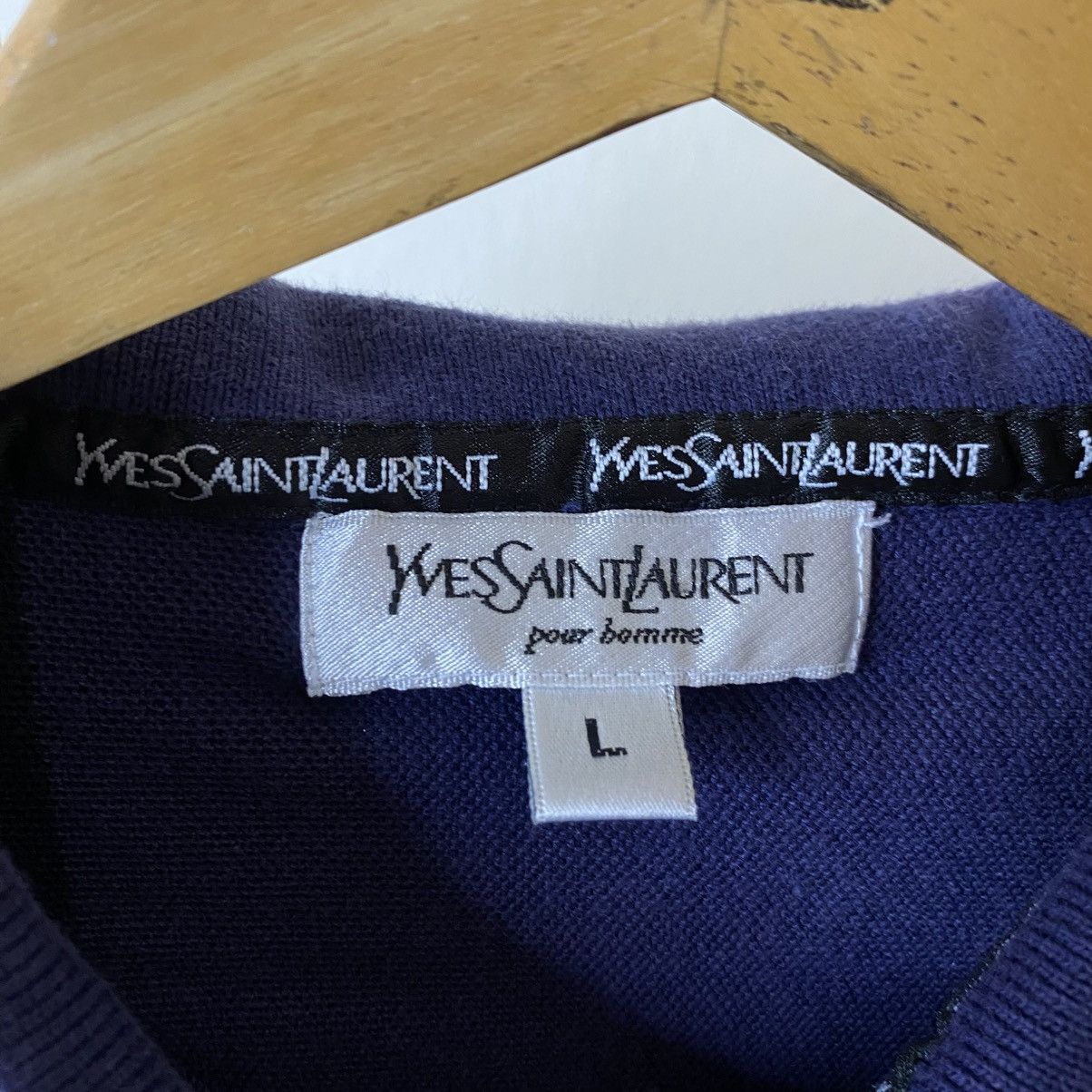 Yves Saint Laurent Vintage YSL Pour Homme Stripes Polo T Shirt Size US S / EU 44-46 / 1 - 6 Thumbnail