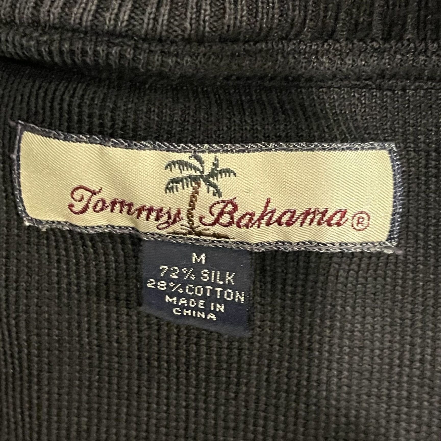 Tommy Bahama Tommy Bahama Silk Blend Sweater Vest Mens M Black Rib Knit V Neck Golf Pullover Size US M / EU 48-50 / 2 - 5 Thumbnail