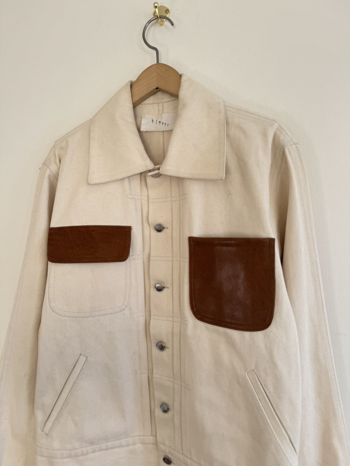 Colbo × Linder Linder SS 2020 Off-White Orson Denim Jacket Size US L / EU 52-54 / 3 - 4 Thumbnail