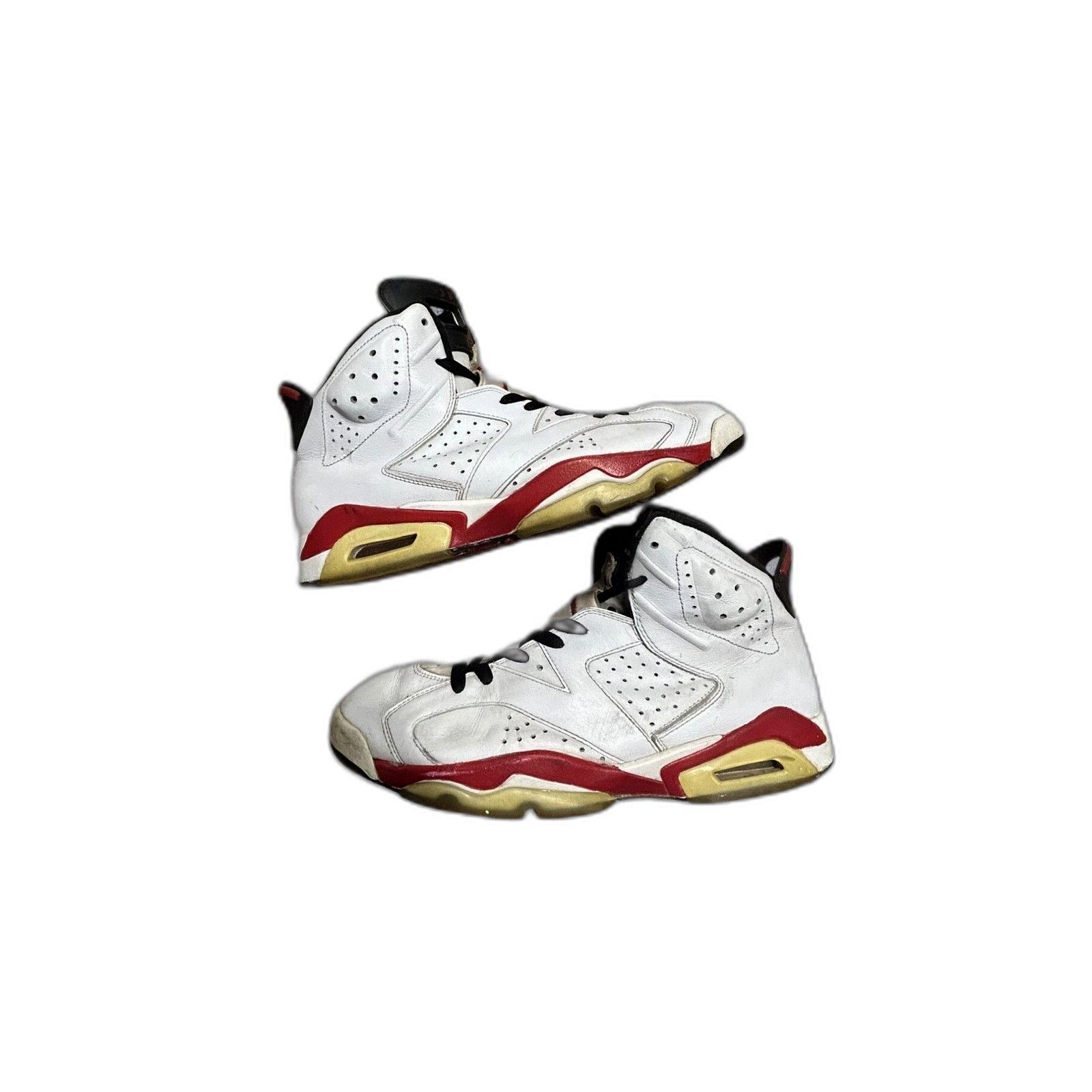 Jordan Brand Air Jordan 6 Retro Bulls White Varsity Red Black Sneakers Me Size US 11.5 / EU 44-45 - 1 Thumbnail