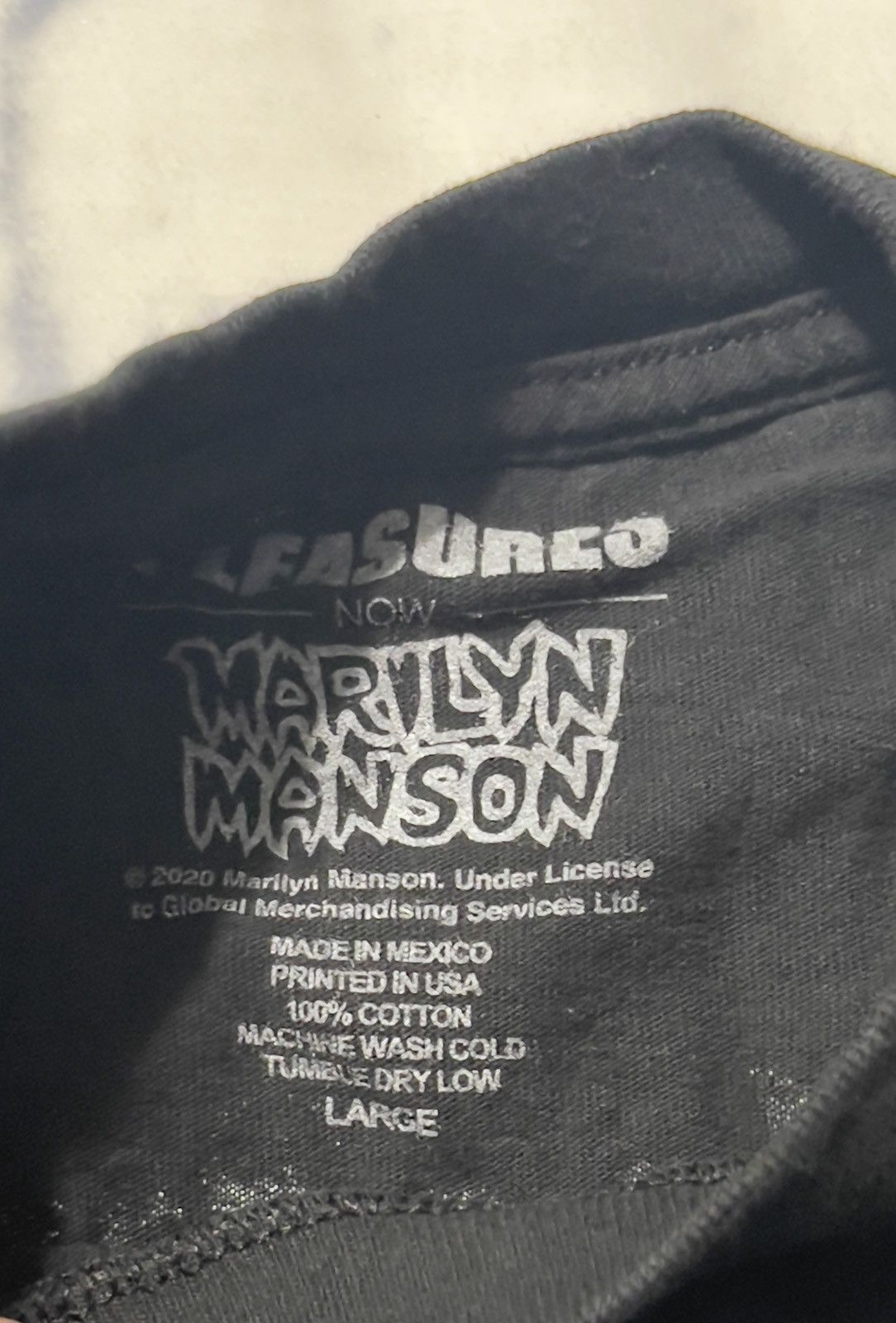 Marilyn Manson × Pleasures Pleasures Marilyn Manson Pentagram Goth Streetwear Band Tee Size US L / EU 52-54 / 3 - 5 Thumbnail