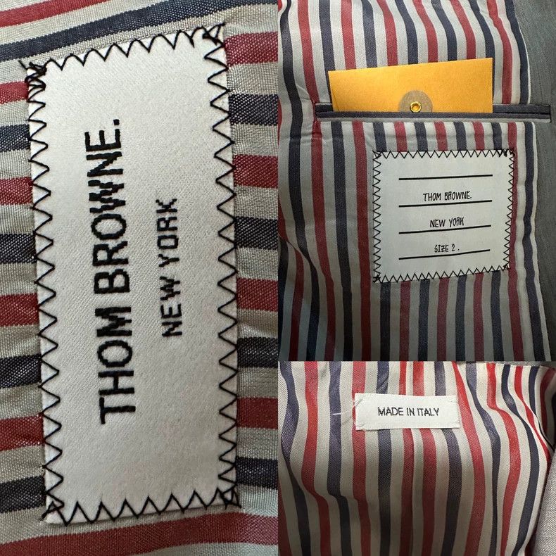 Thom Browne Thom Browne size2 Light gray plain weave suit Size 38S - 6 Thumbnail