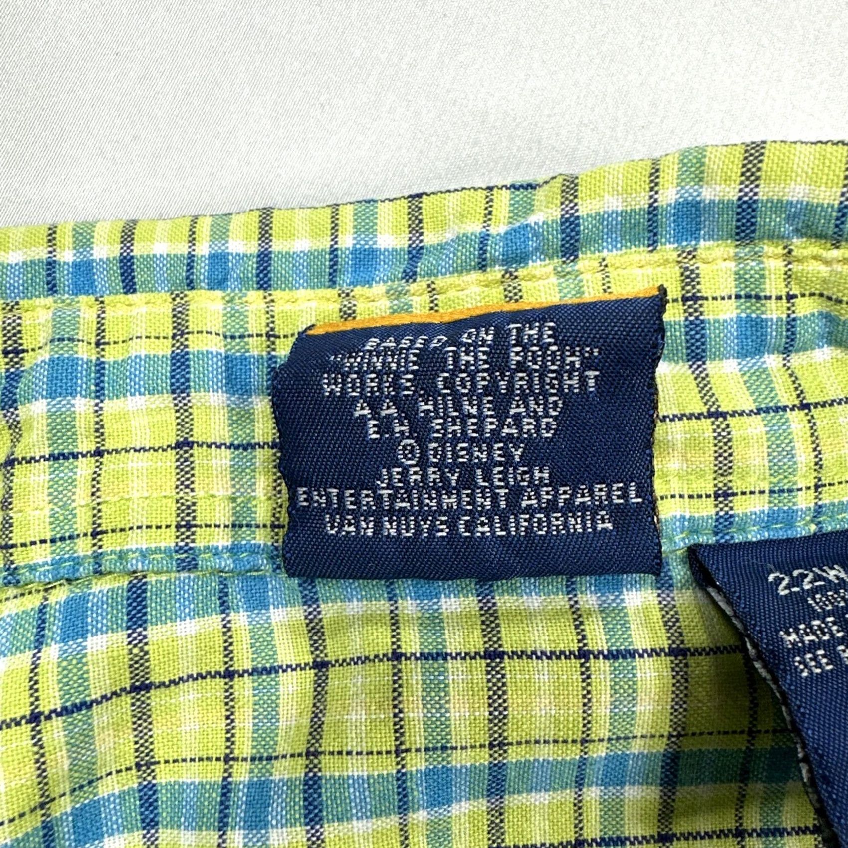 Vintage VINTAGE Disney Pooh Button-Up Shirt Women's 22W Jerry Leigh Collared Short Sleeve Embroidered Green Multi Size 3XL / US 20-22 - 4 Thumbnail