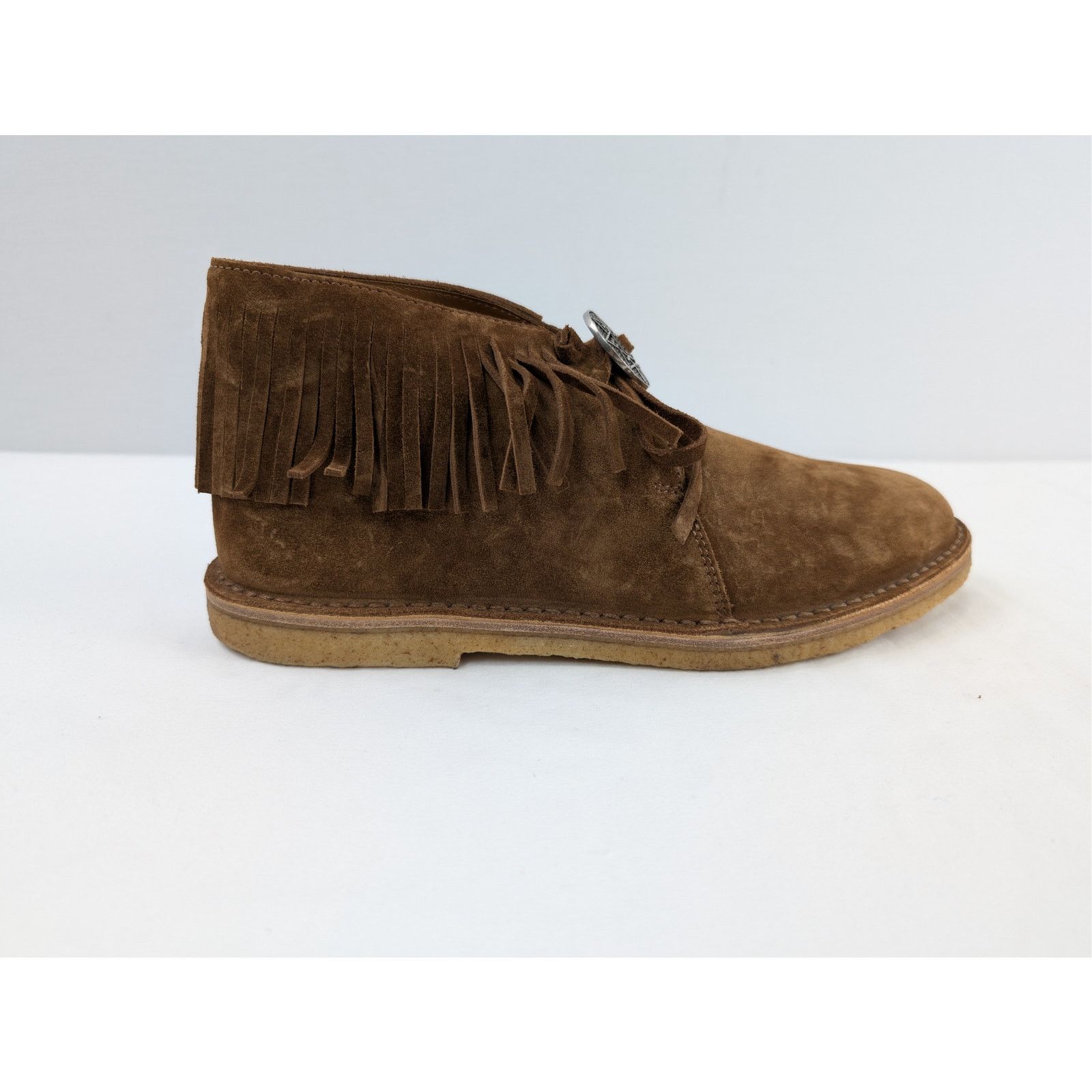 Saint Laurent Paris o1rshd1 Wyatt Suede Fringe Boots in Brown Size US 8 / EU 41 - 5 Thumbnail