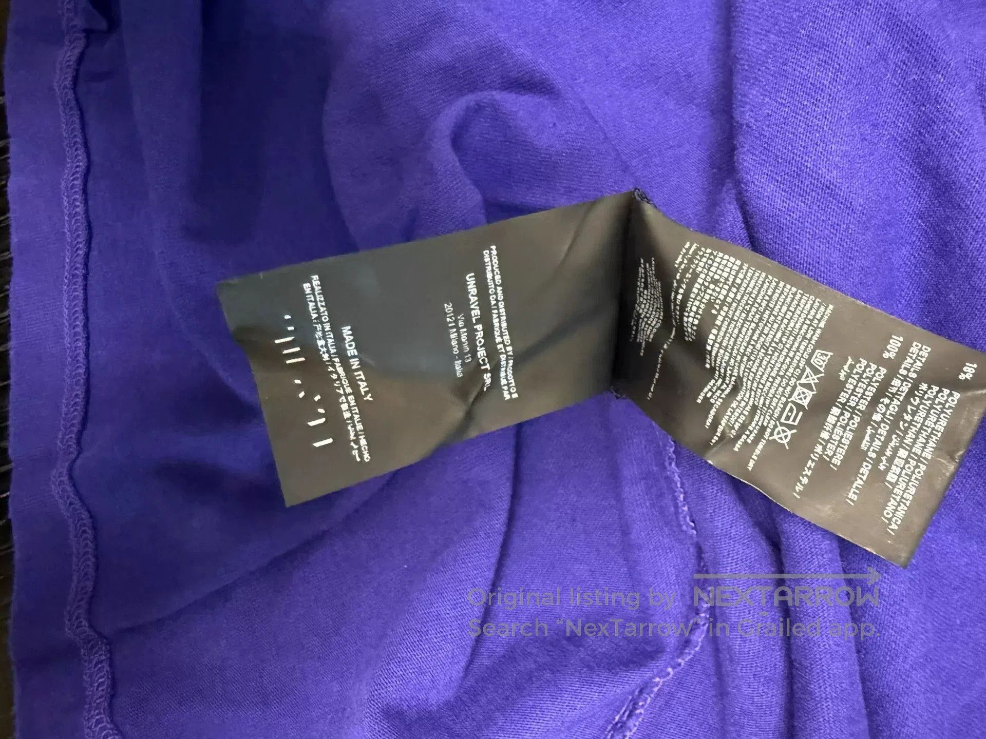 Ben Taverniti Unravel Project UNRAVEL PROJECT Short Sleeve T. Size US S / EU 44-46 / 1 - 7 Thumbnail