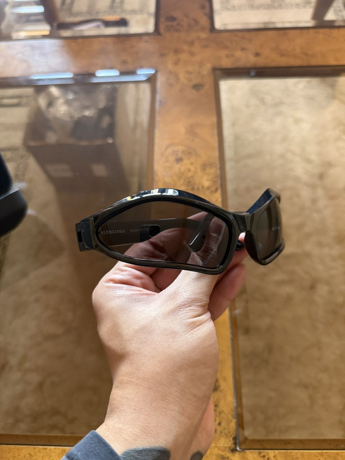 Balenciaga Balenciaga Fennec Oval Sunglasses Black Size ONE SIZE - 3 Thumbnail