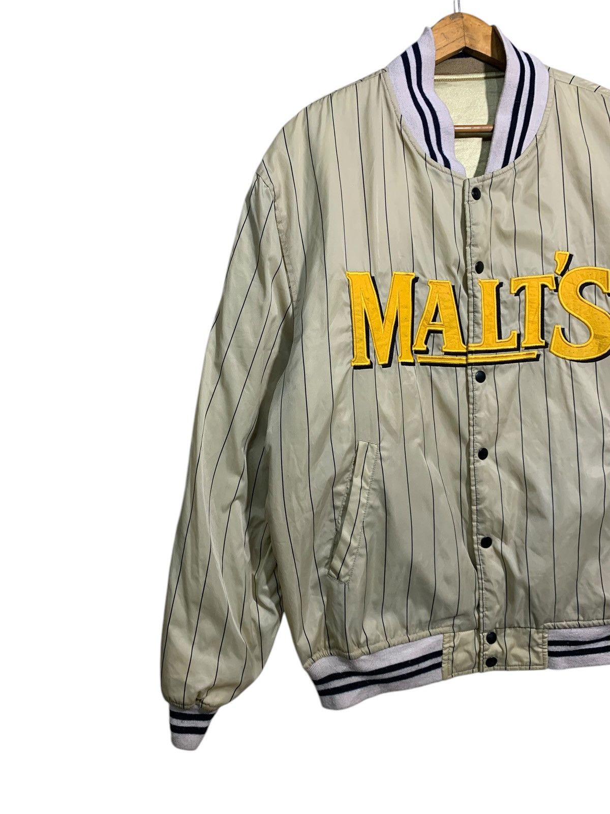 Japanese Brand 🔥VTG MALTS BEER VARSITY JACKETS REVERSIBLE Size US L / EU 52-54 / 3 - 2 Thumbnail
