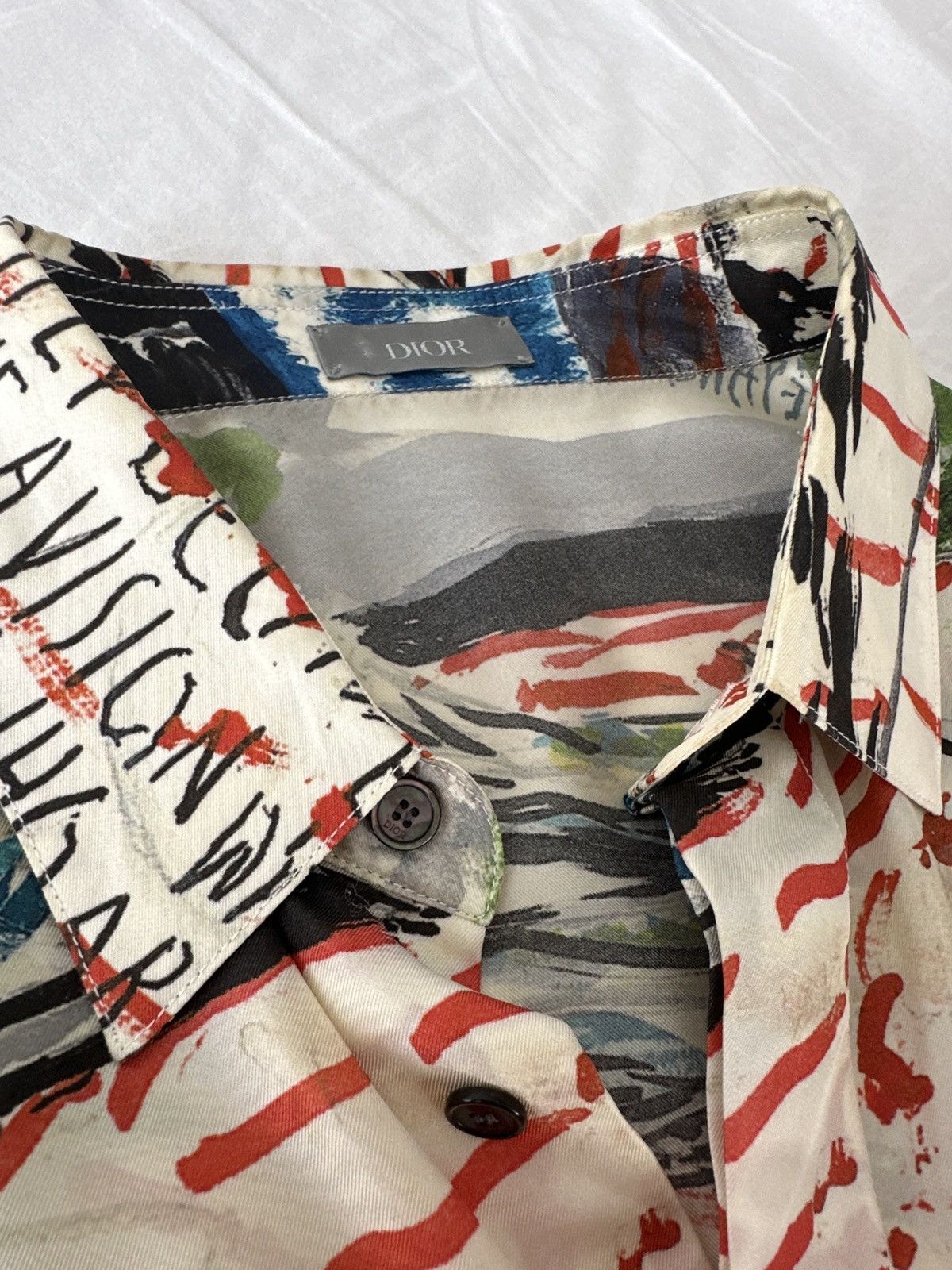 Dior Raymond Pettibon Silk Shirt Size US M / EU 48-50 / 2 - 3 Thumbnail