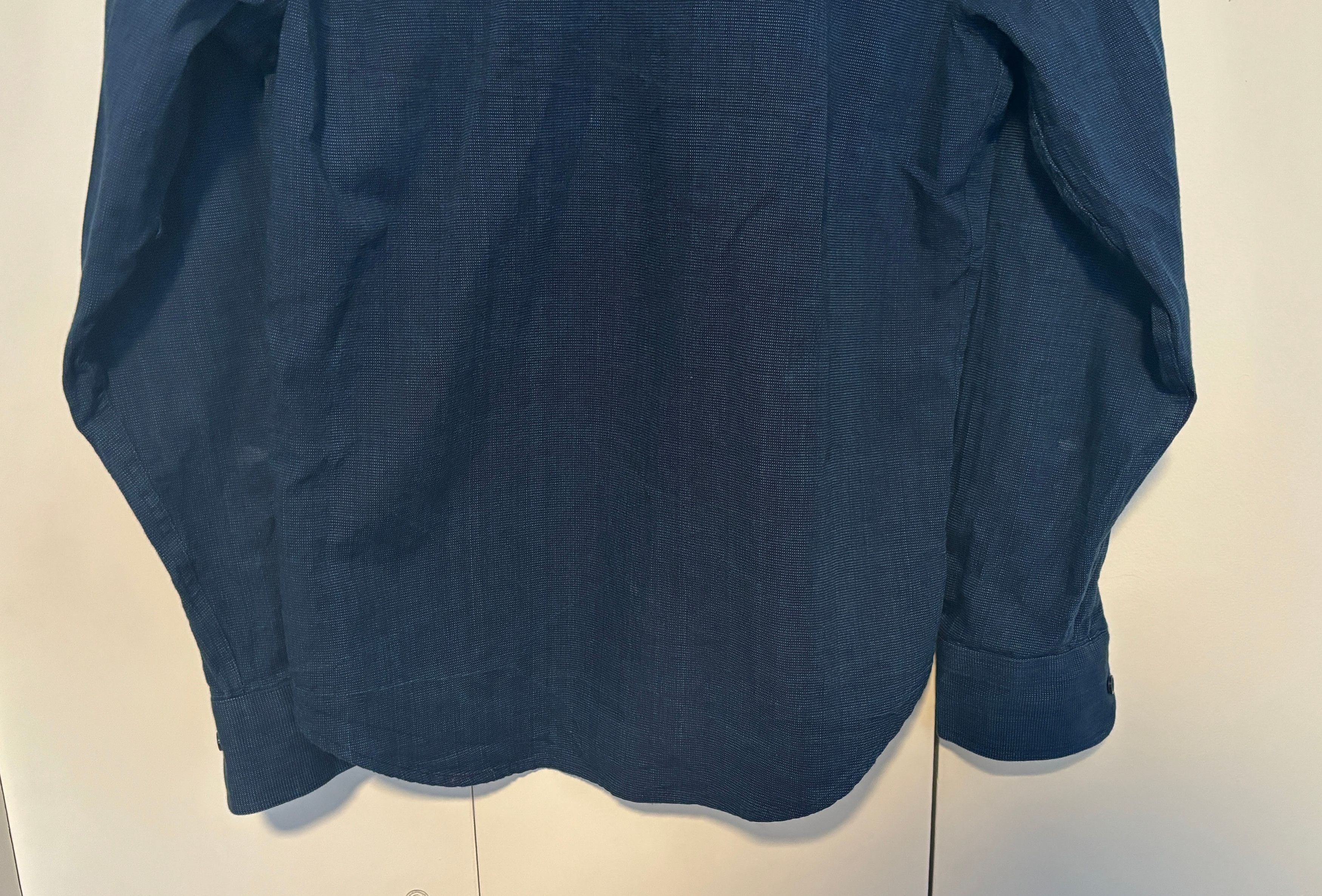 Naked & Famous Indigo Tie Dye Basketweave Long Sleeve Shirt - Small Size US S / EU 44-46 / 1 - 12 Thumbnail