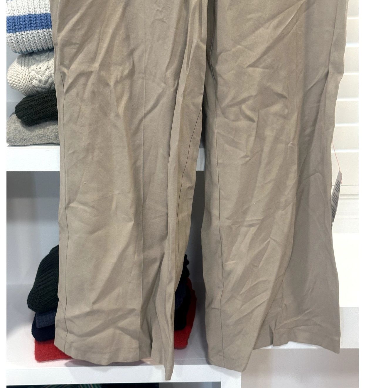 Topshop Topshop Flat Front Tan Beige Straight Leg Trousers 6 NWT Size 28" / US 6 / IT 42 - 3 Thumbnail