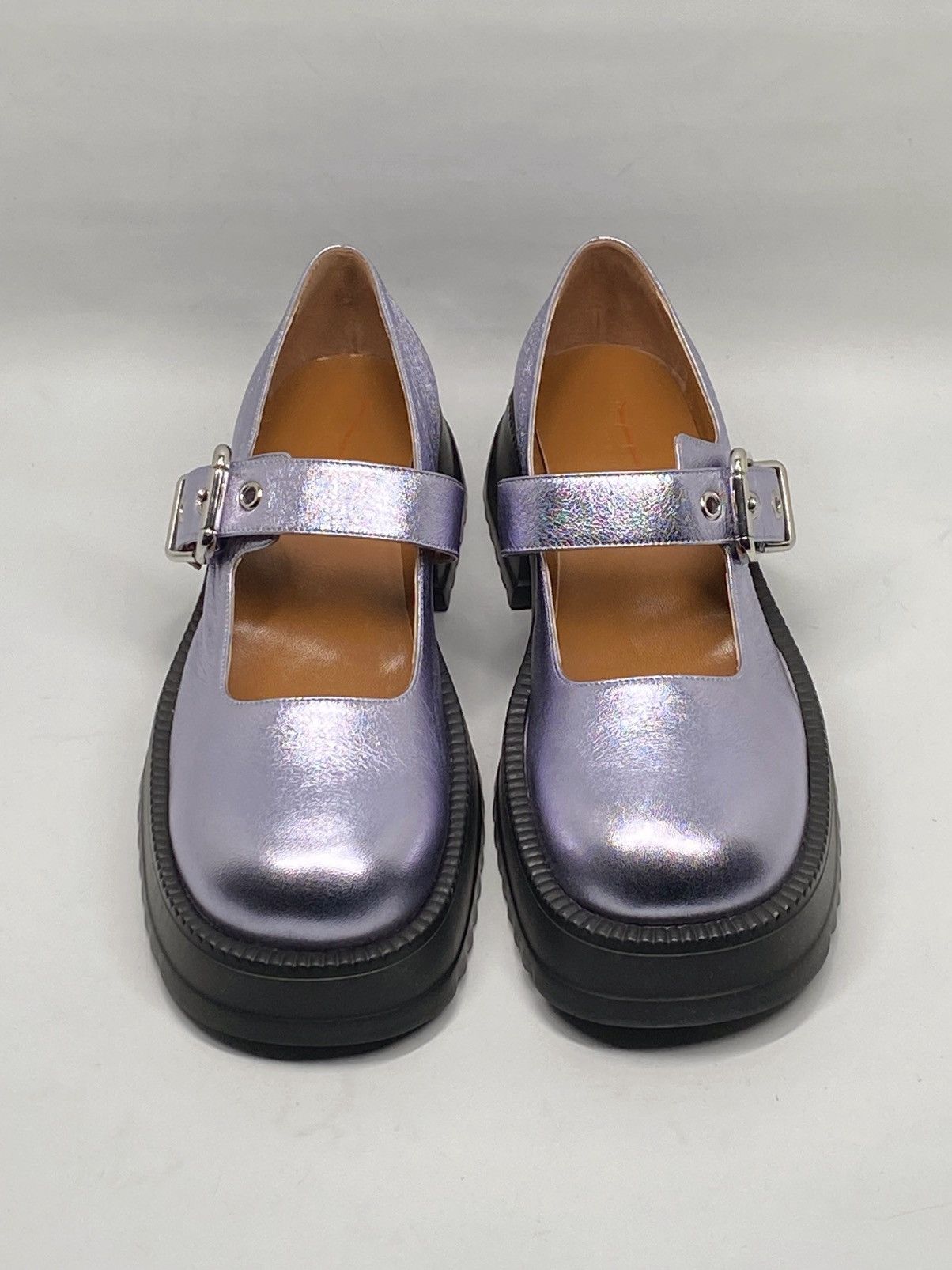 Marni Marni Blue Leather Mary Jane Platform Loafers size 39 Size US 9 / IT 39 - 4 Thumbnail