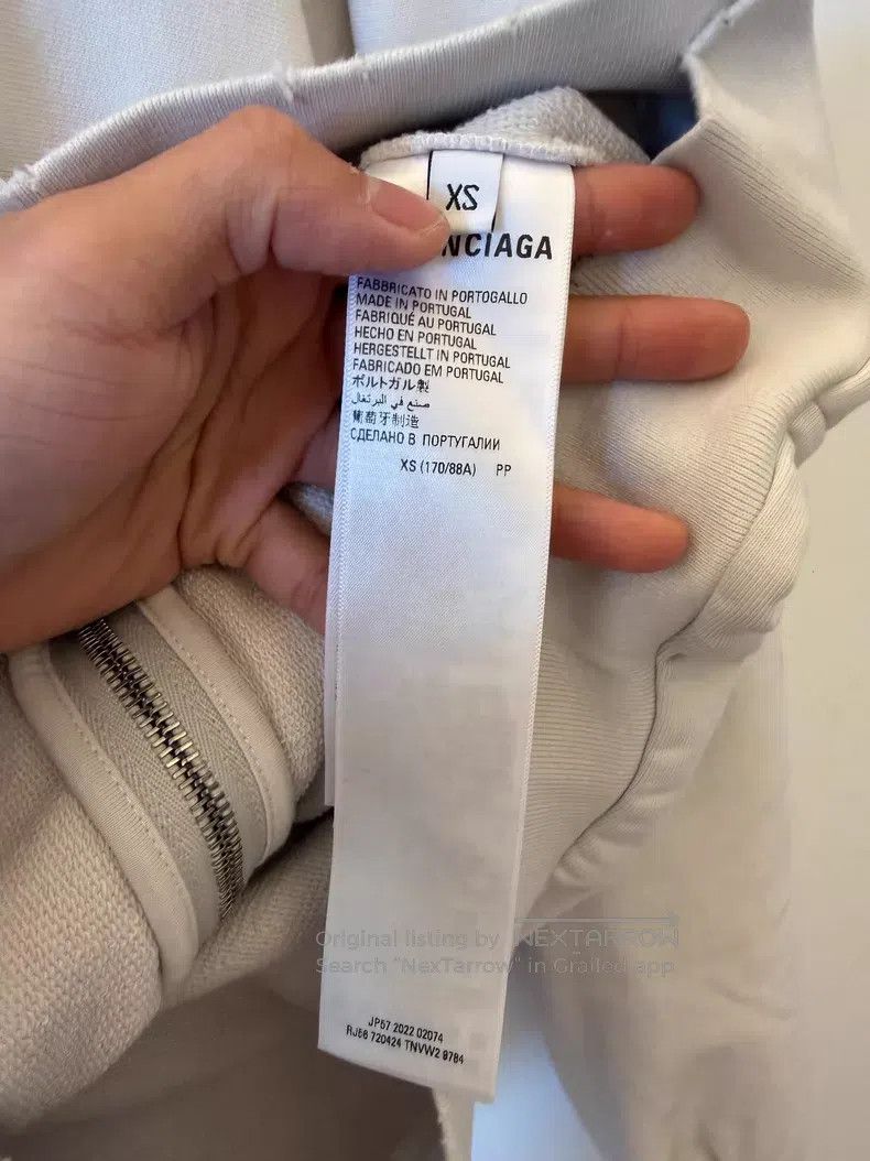 Balenciaga Balenciaga White Zip-Up Jacket with Letter Logo Size US XS / EU 42 / 0 - 4 Thumbnail