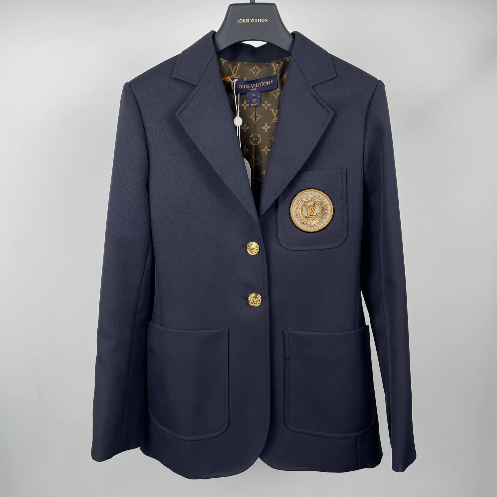 Louis Vuitton LV Preppy Badge Blazer Navy 36 Size XS / US 0-2 / IT 36-38 - 1 Thumbnail