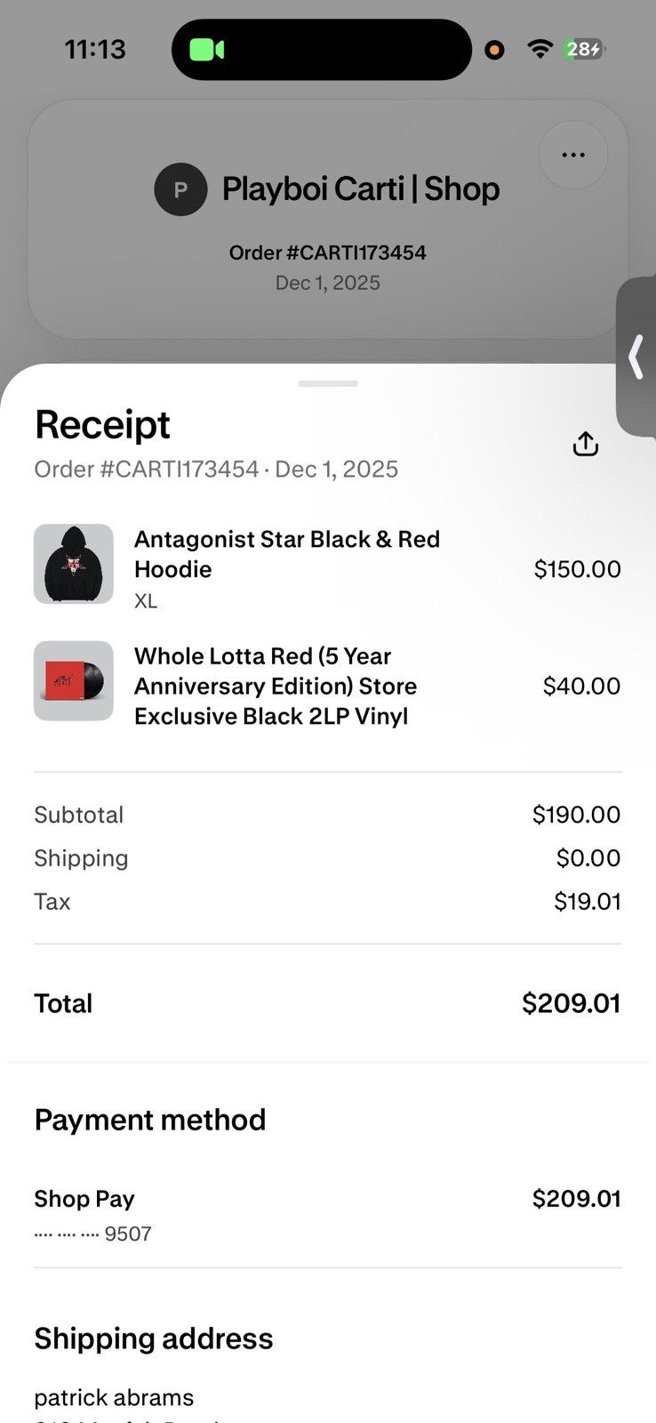 Playboi Carti Playboi carti antagonist hoodie Size US L / EU 52-54 / 3 - 5 Thumbnail